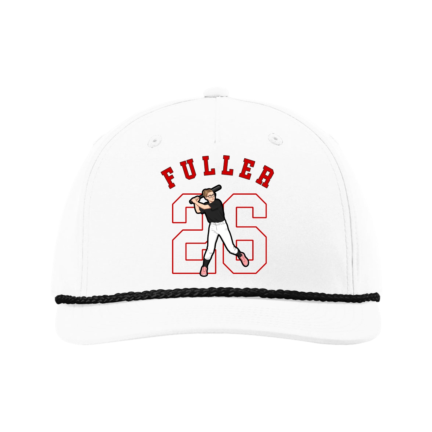 Five-Panel Classic Rope Cap — Shirsey Arch in White