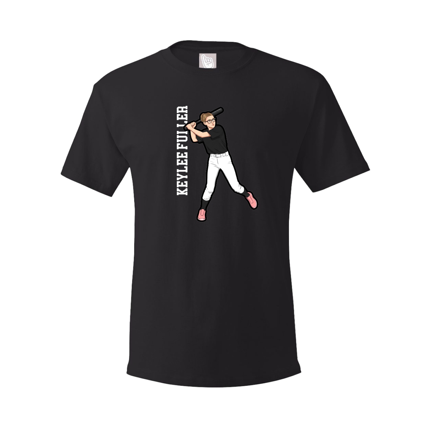 Youth Tee — Name Vertical in Black