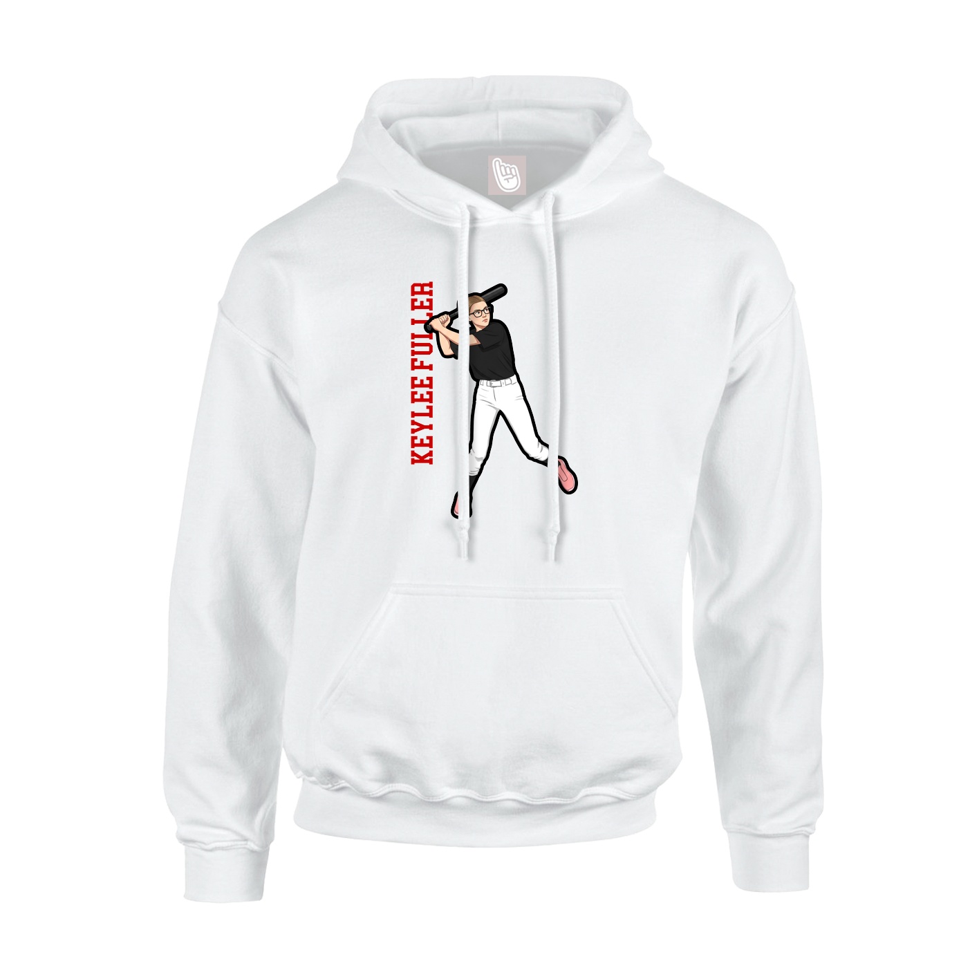 Hoodie — Name Vertical in White