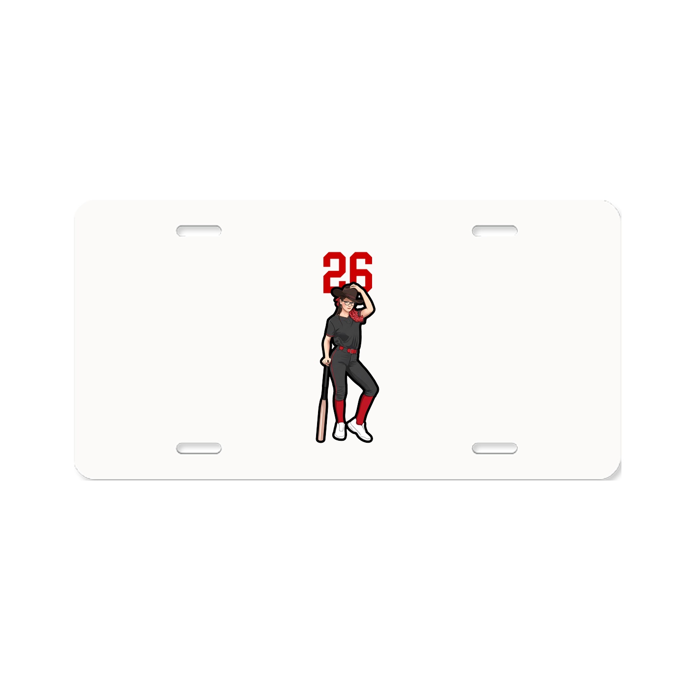 License Plate — Number Top in Classic