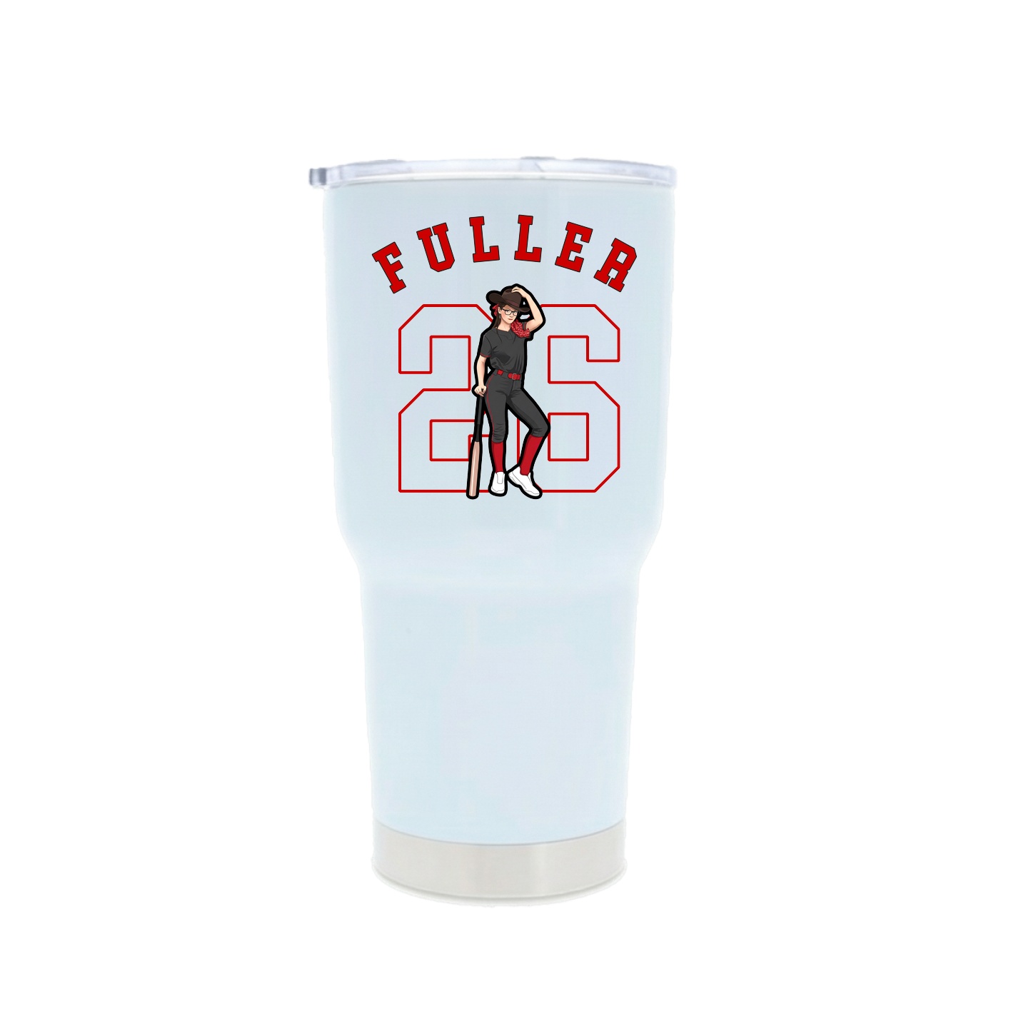 30oz Stainless Steel Tumbler — Shirsey Arch in White