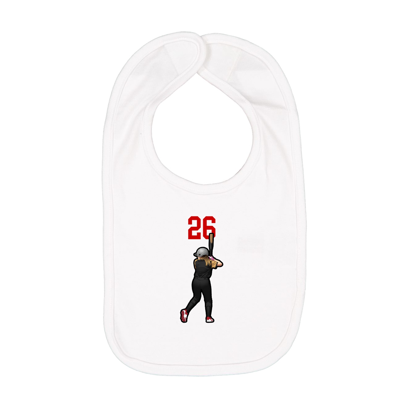 Infant Bib — Number Top in White