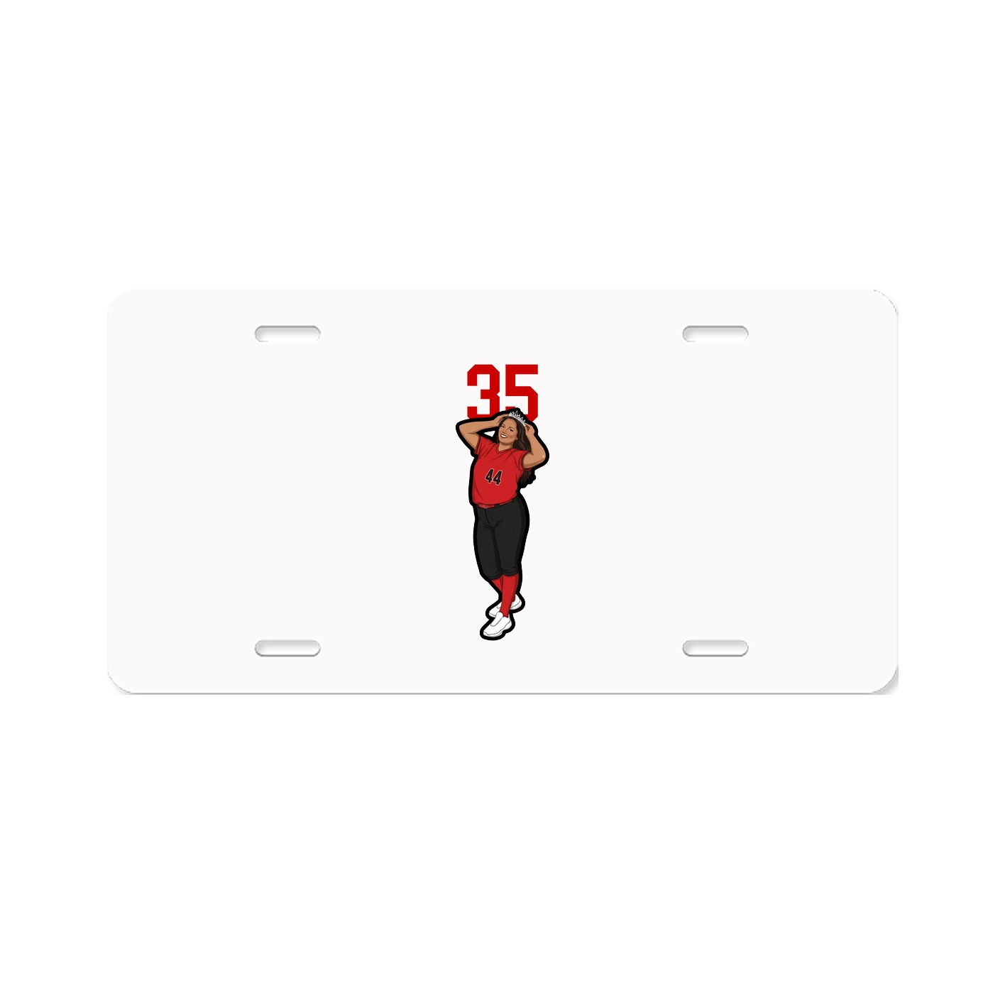 License Plate — Number Top in Classic