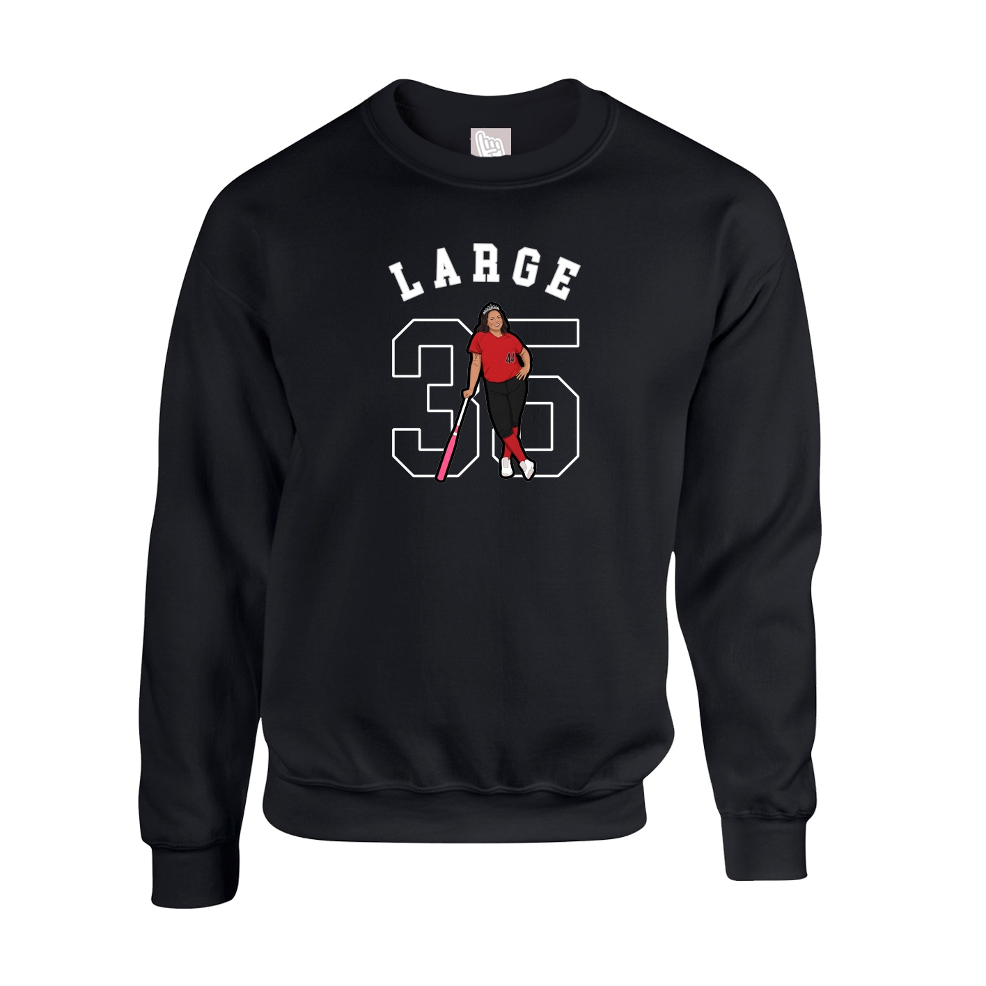 Fleece Crew — Shirsey Arch in Black
