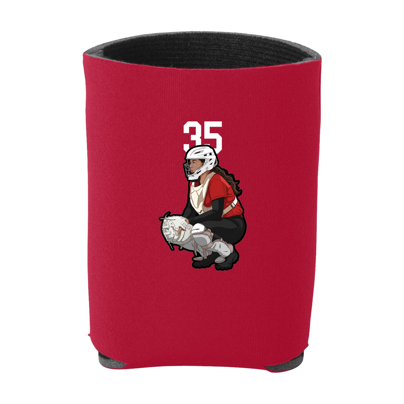Can Holder — Number Top in Red