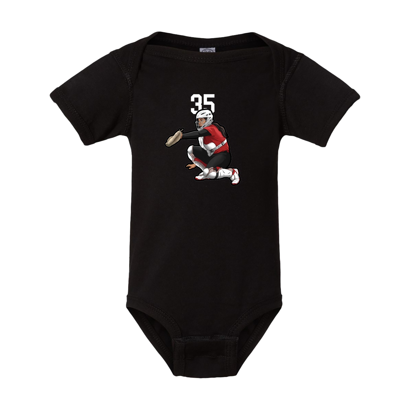 Baby Onesie — Number Top in Black
