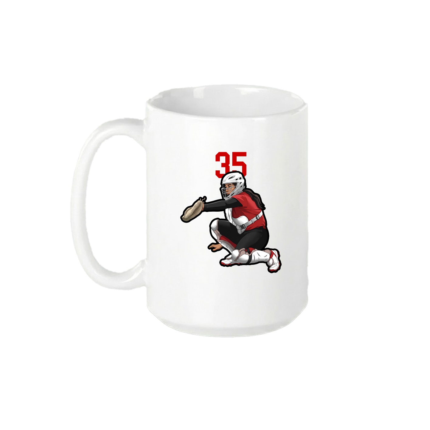 15oz Coffee Mug — Number Top in White