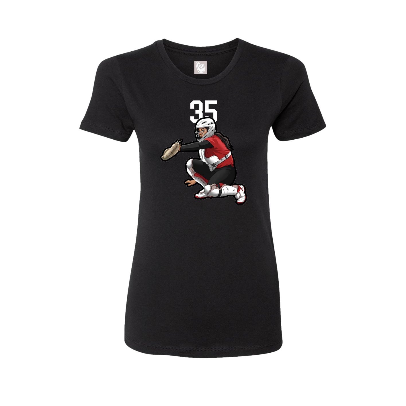 Womens Tee — Number Top in Black