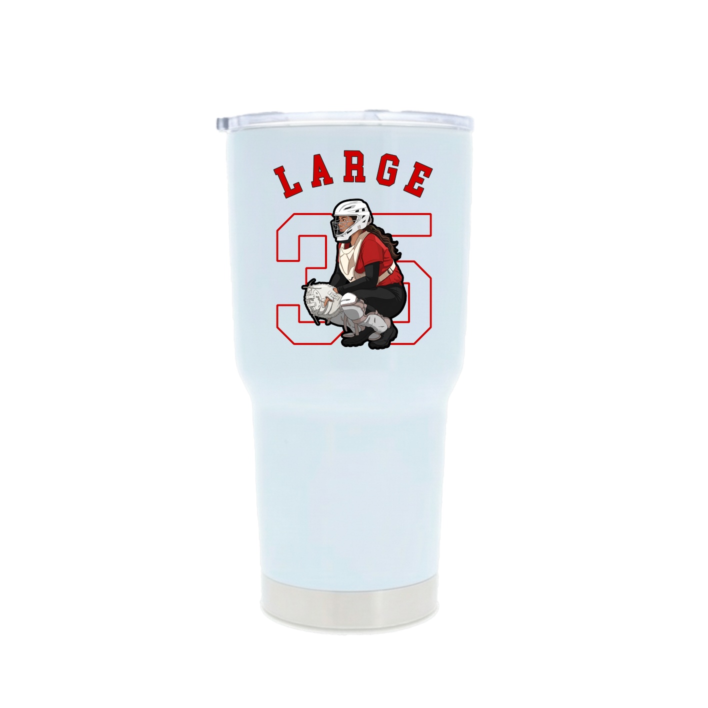 30oz Stainless Steel Tumbler — Shirsey Arch in White