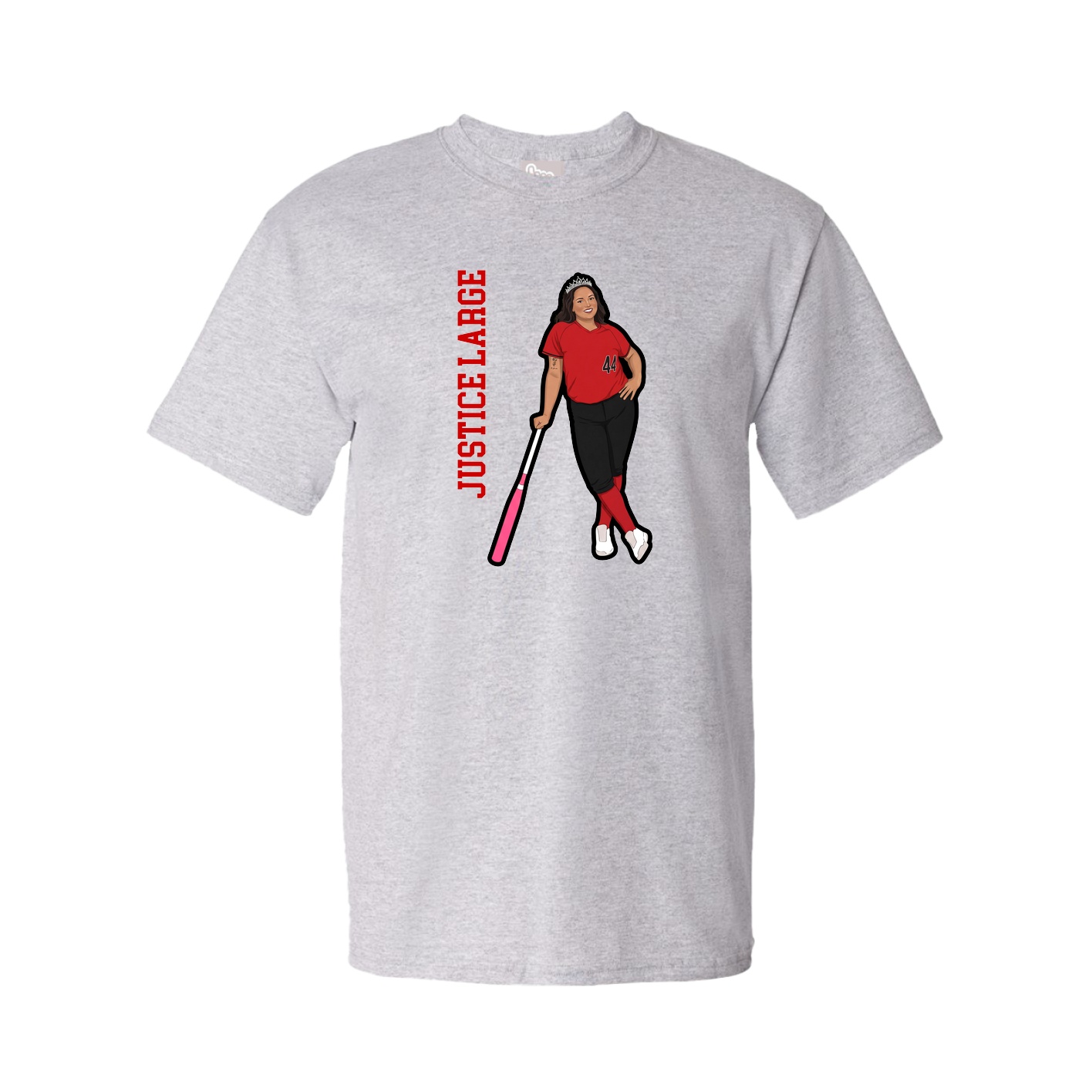 Tee — Name Vertical in Grey