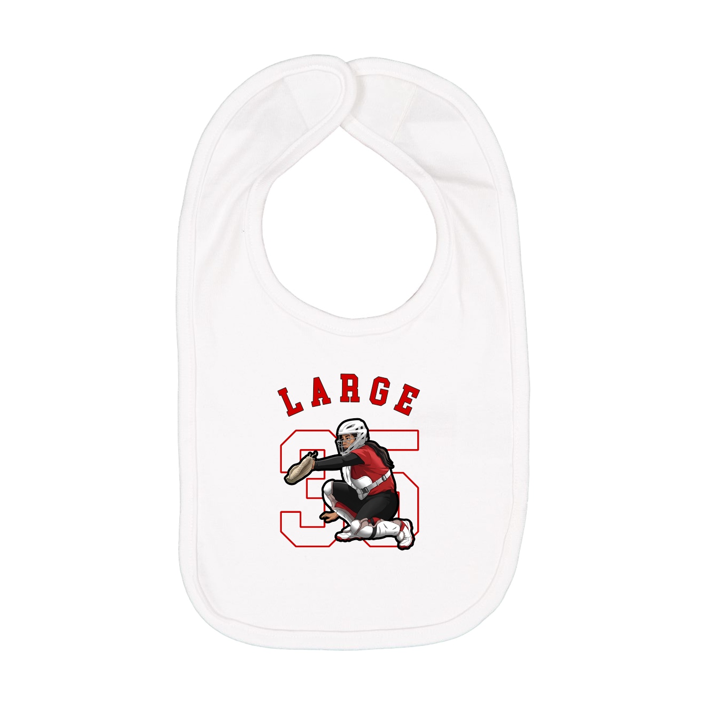 Infant Bib — Shirsey Arch in White