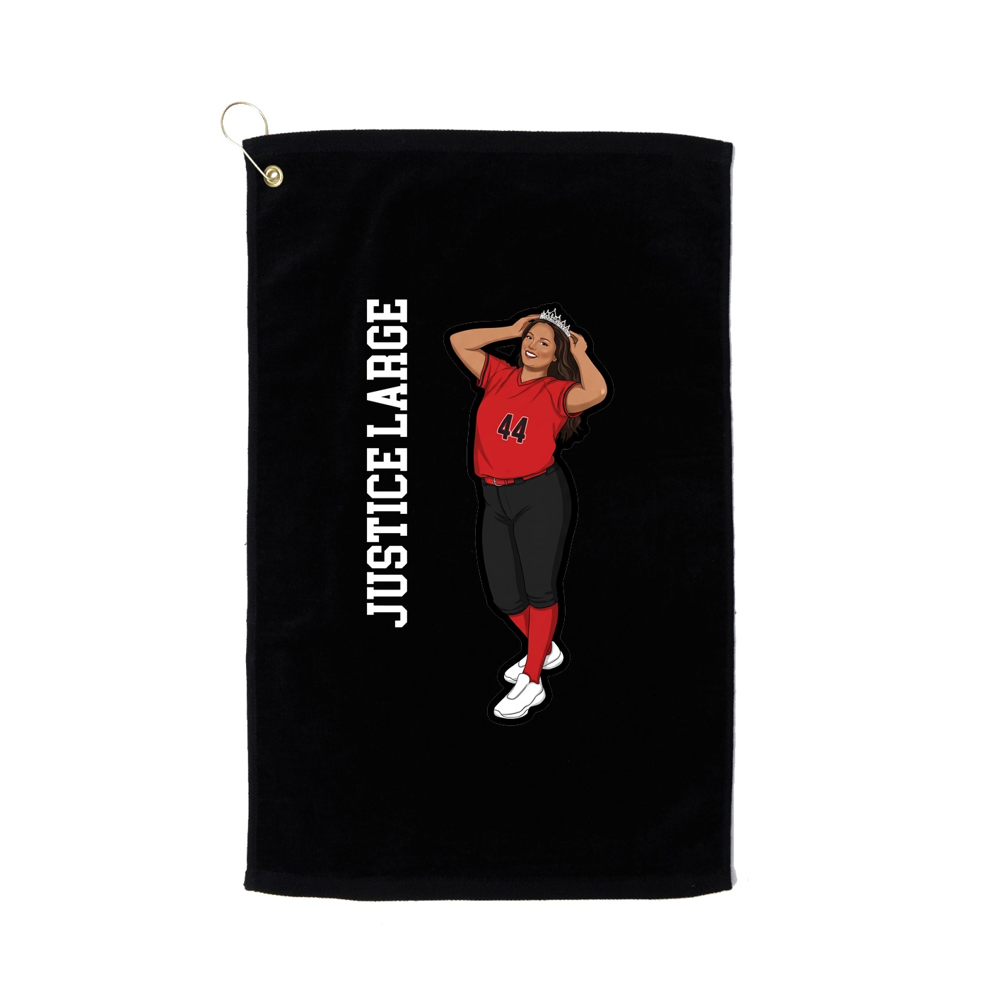 Golf Towel — Name Vertical in Black