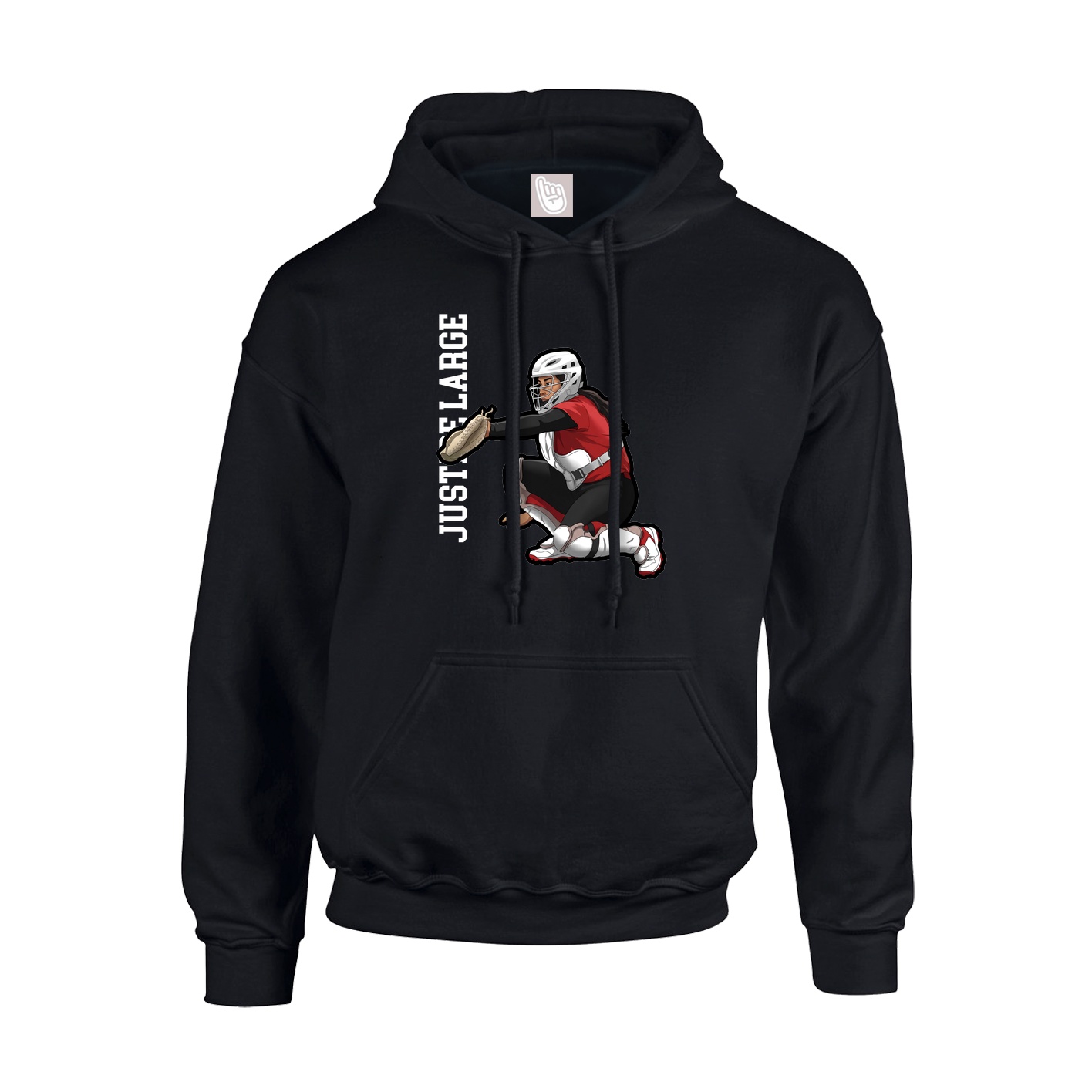 Youth Hoodie — Name Vertical in Black
