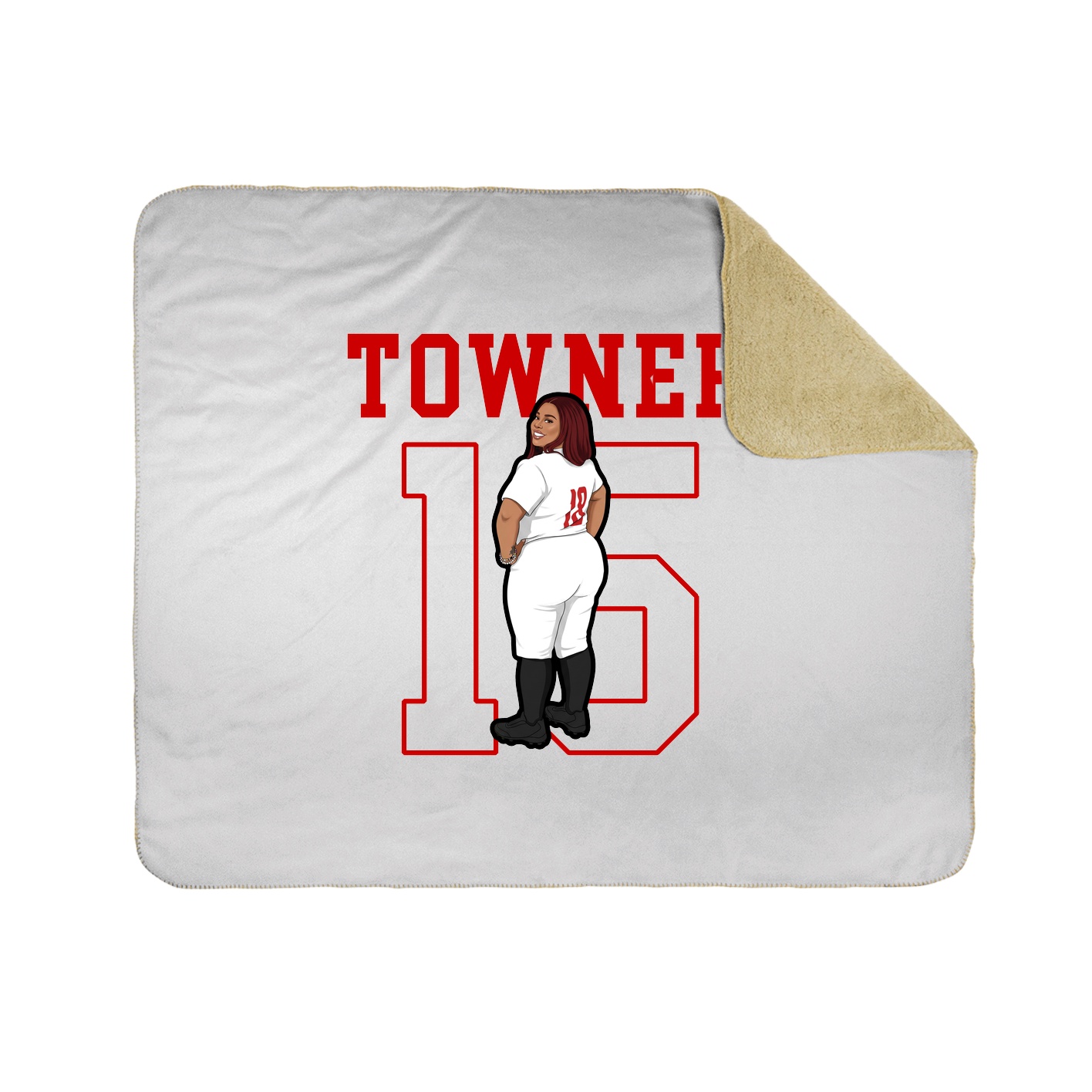 Throw Blanket — Shirsey in White