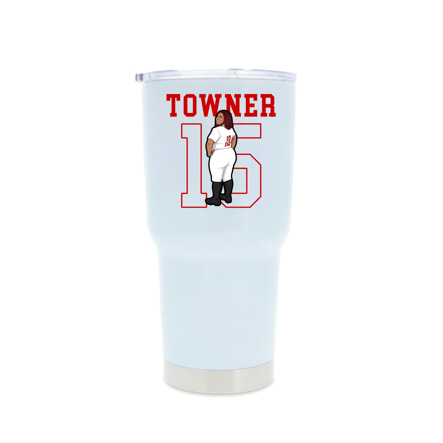 30oz Stainless Steel Tumbler — Shirsey in White