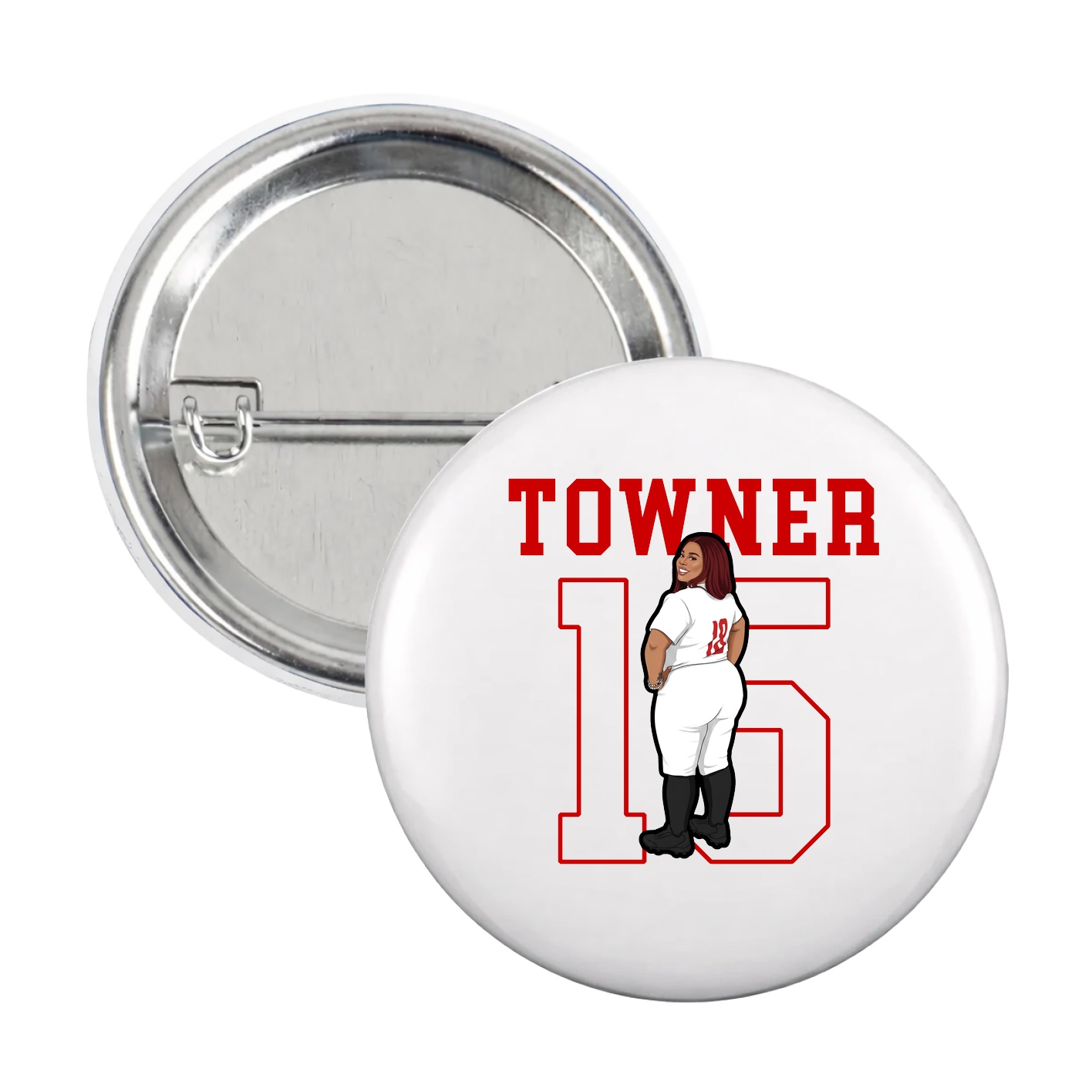 Game Day Button — Shirsey in White