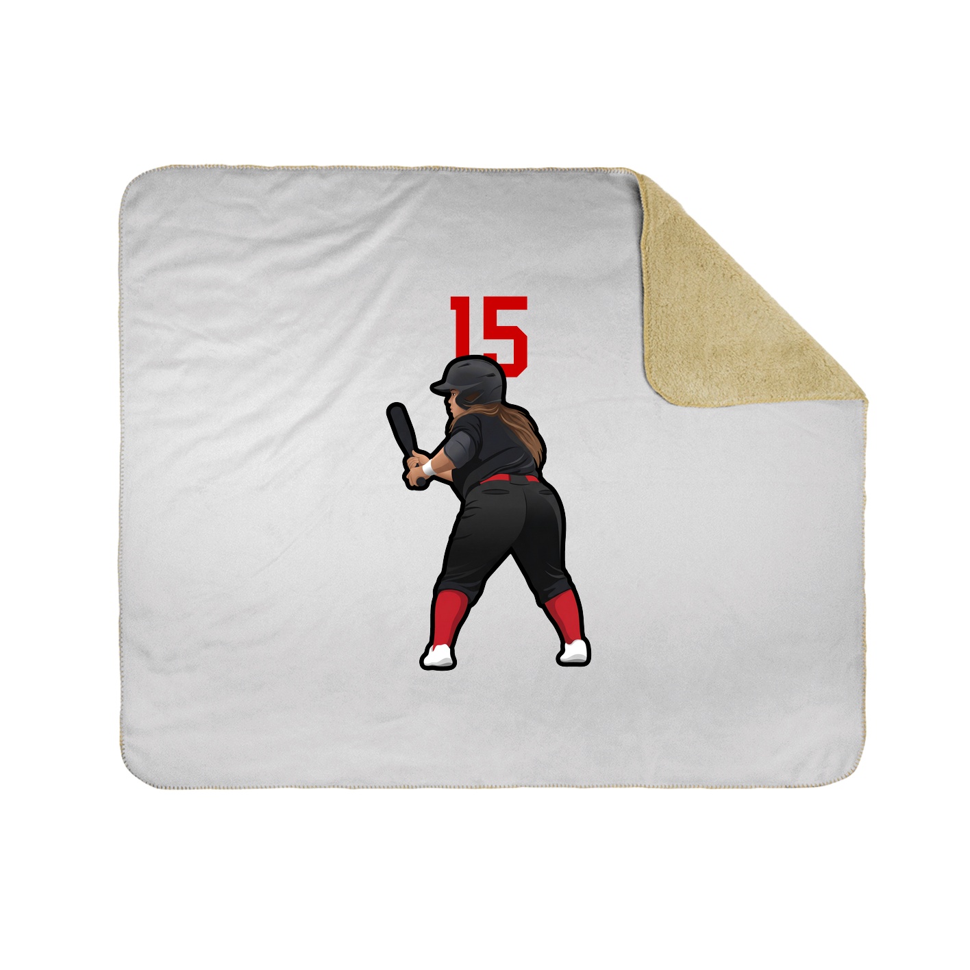 Throw Blanket — Number Top in White