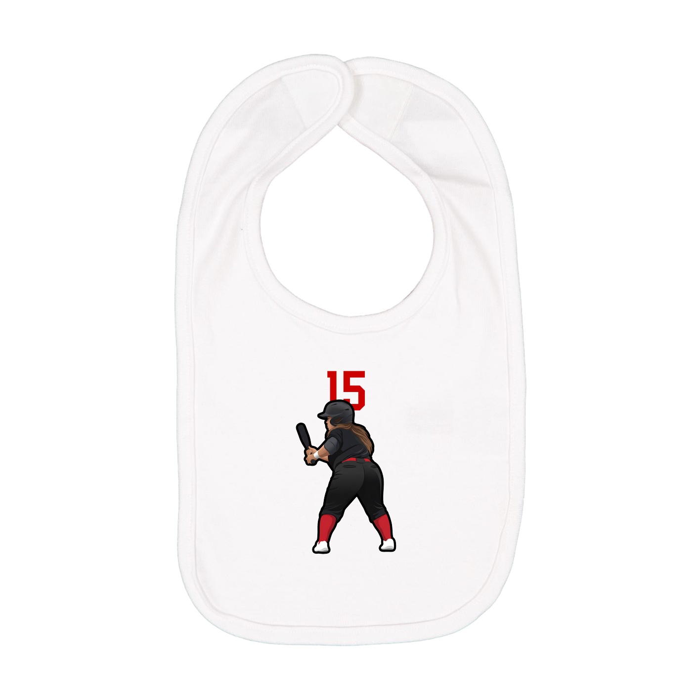 Infant Bib — Number Top in White