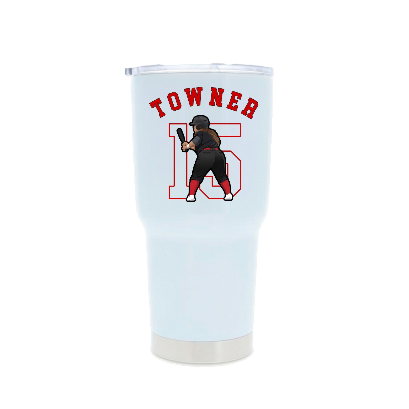 30oz Stainless Steel Tumbler — Shirsey Arch in White