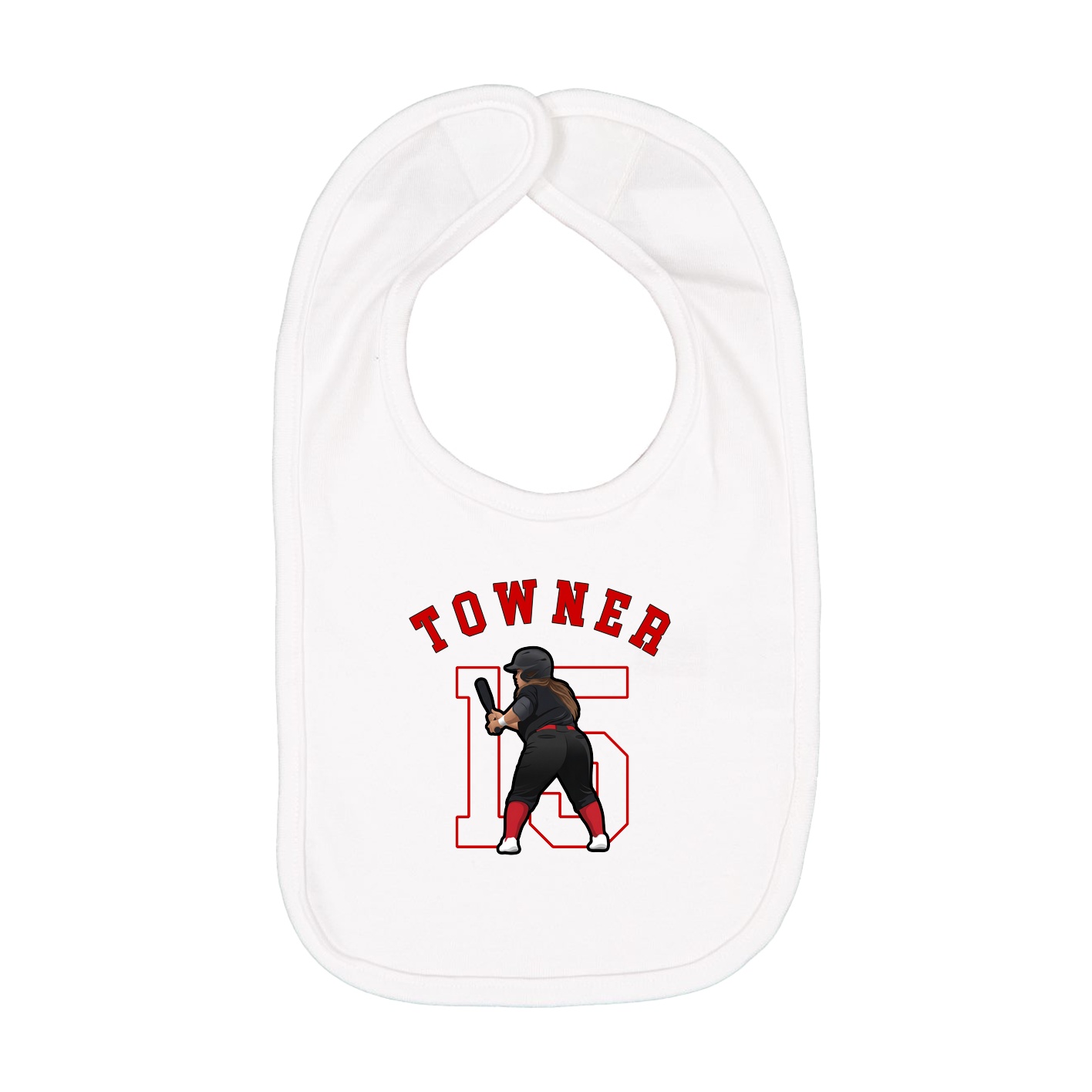 Infant Bib — Shirsey Arch in White