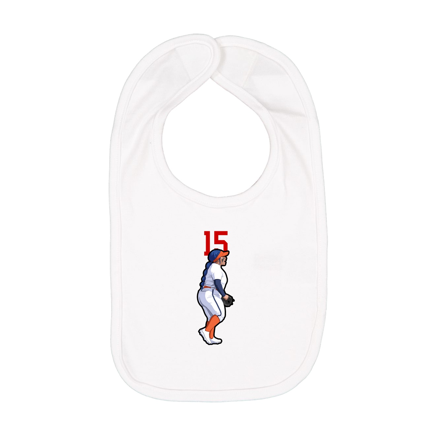 Infant Bib — Number Top in White