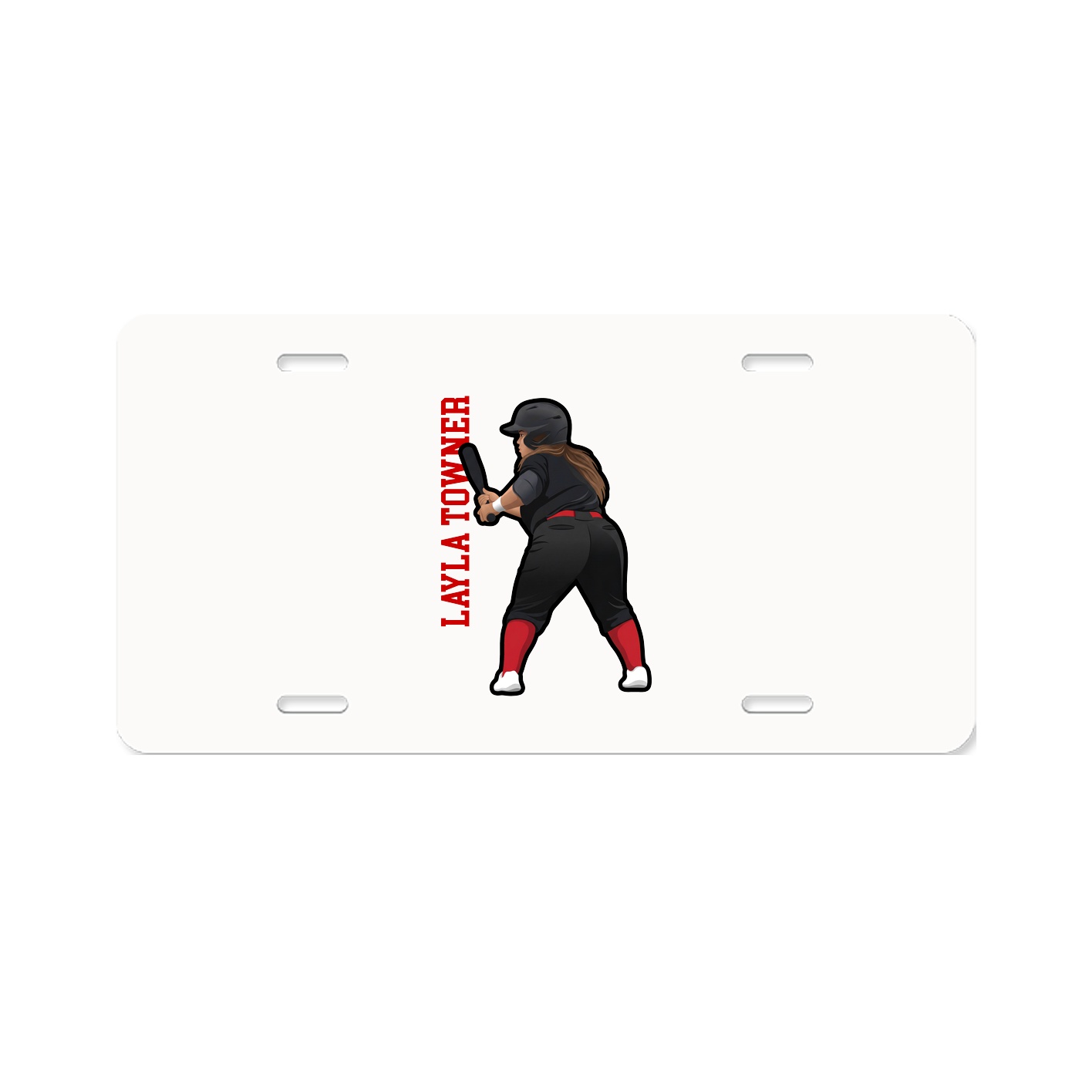 License Plate — Name Vertical in Classic