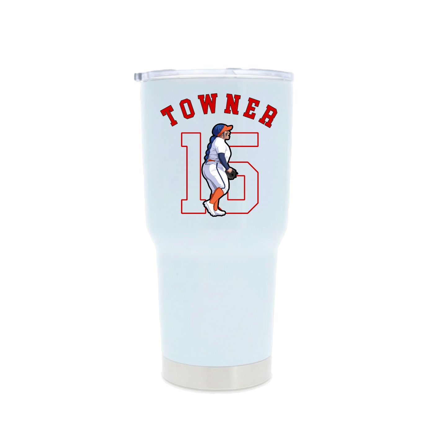30oz Stainless Steel Tumbler — Shirsey Arch in White