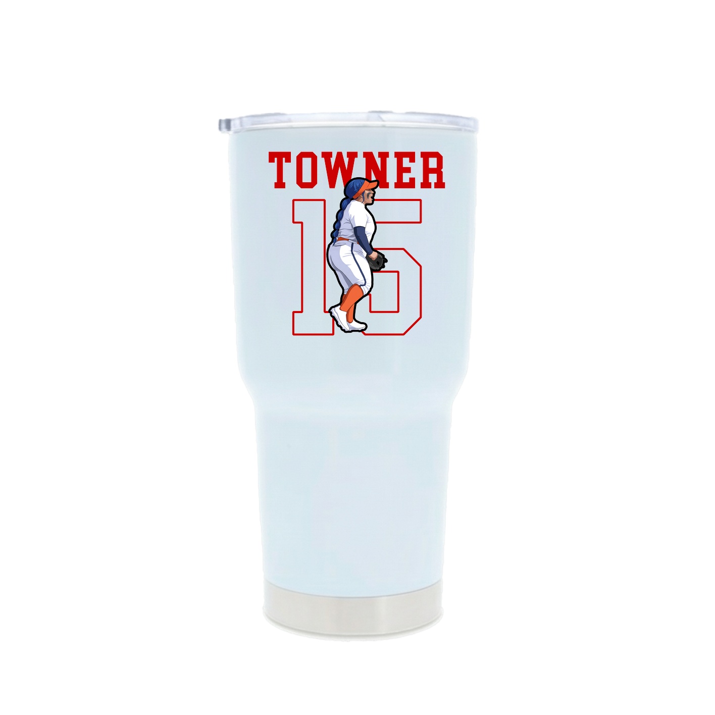 30oz Stainless Steel Tumbler — Shirsey in White