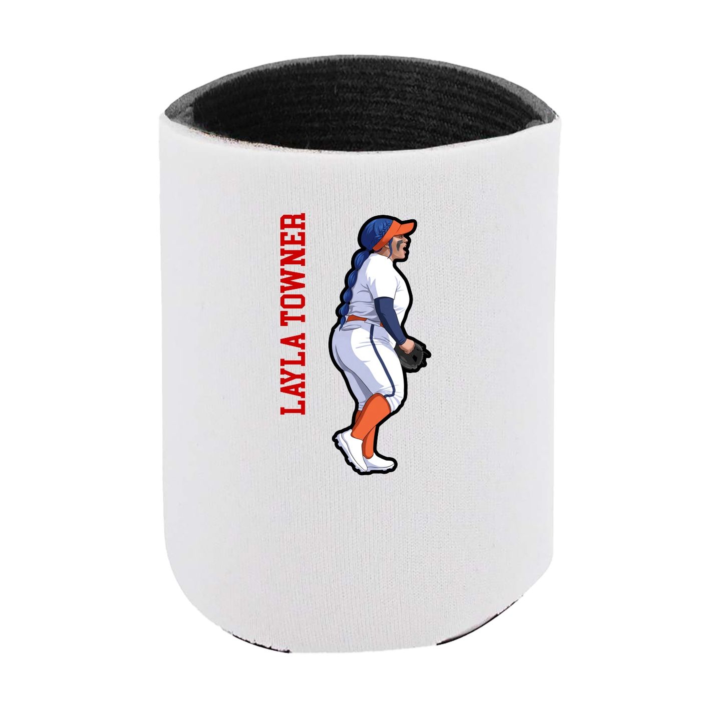 Can Holder — Name Vertical in White