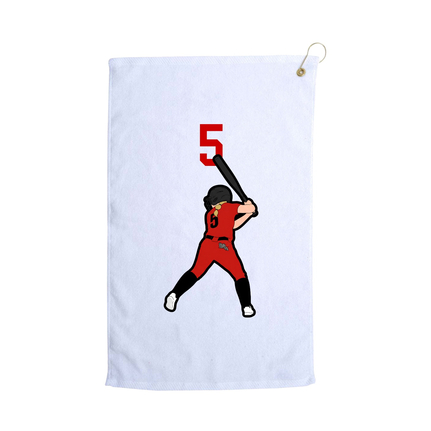 Golf Towel — Number Top in White