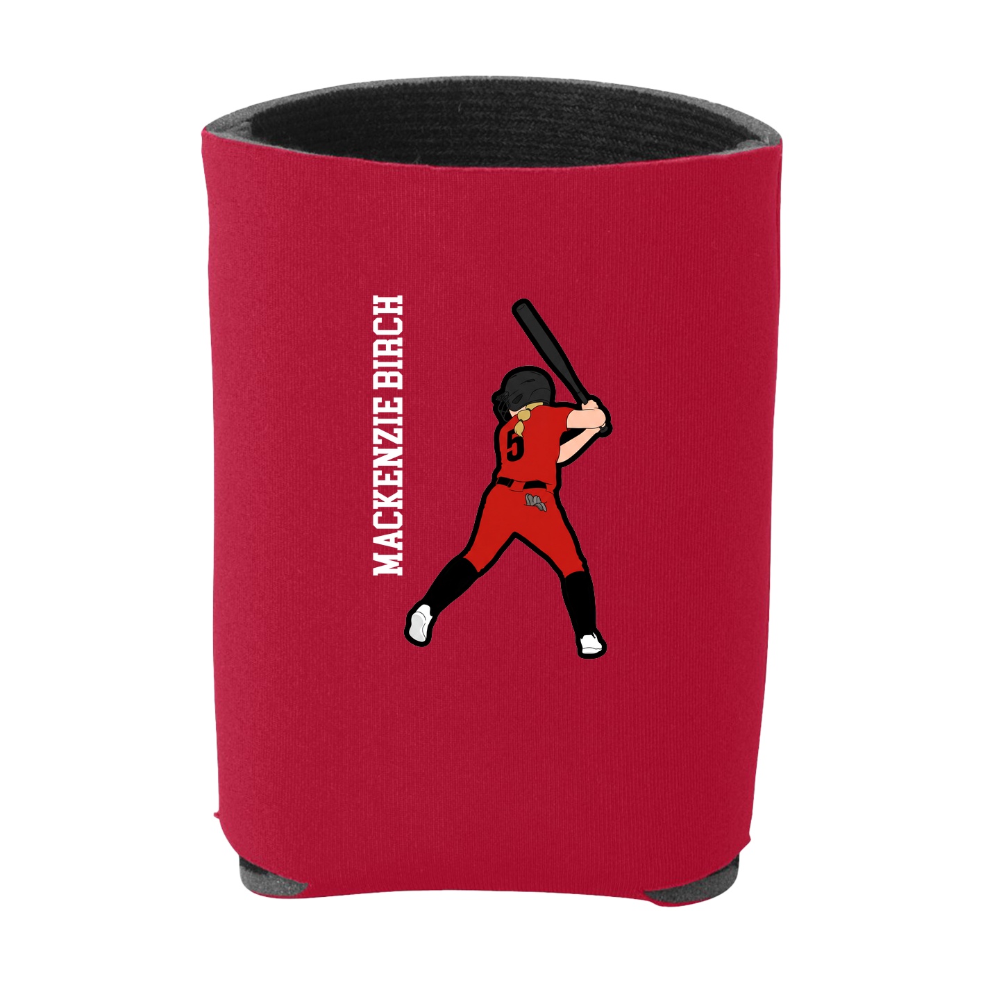 Can Holder — Name Vertical in Red