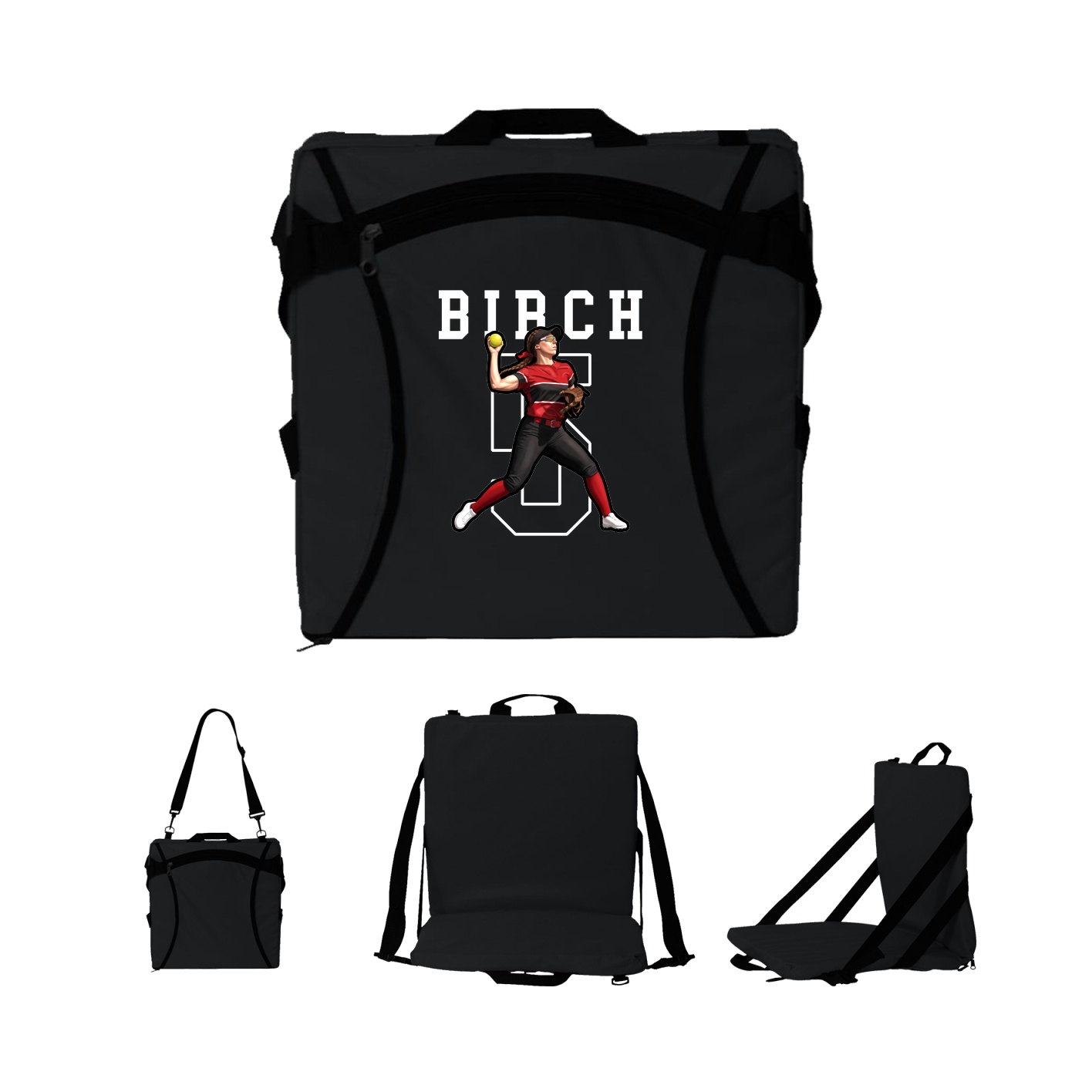 Folding Stadium Seat — Shirsey in Black