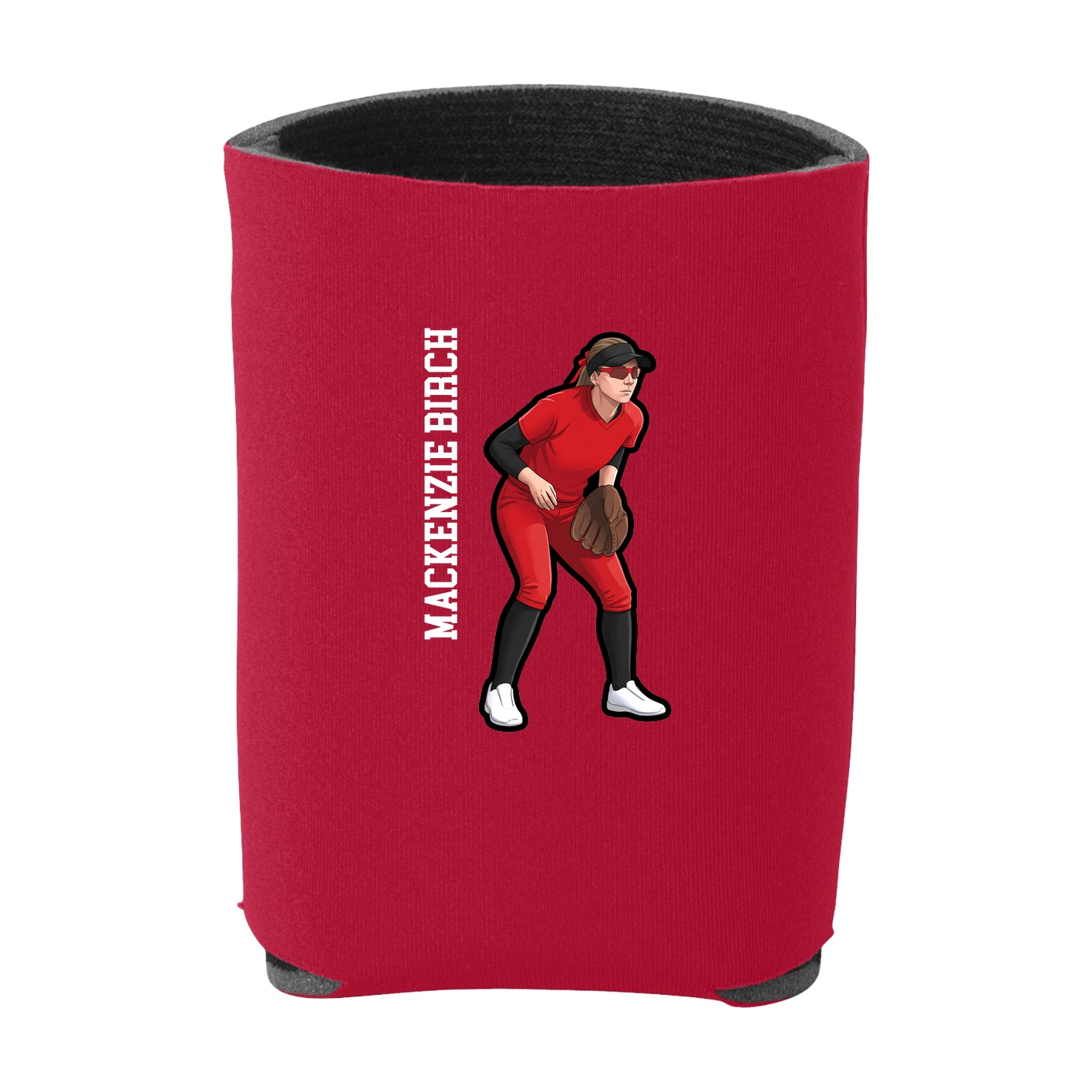 Can Holder — Name Vertical in Red