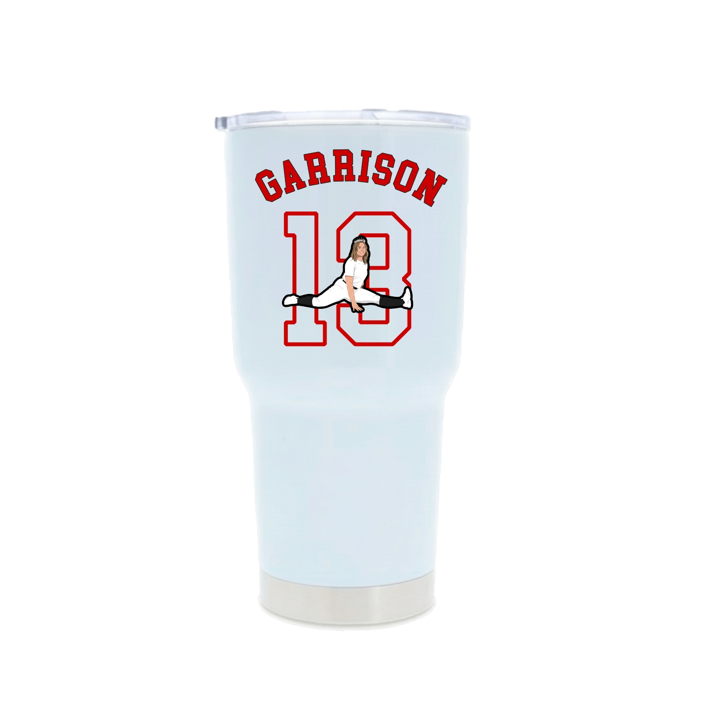 30oz Stainless Steel Tumbler — Shirsey Arch in White