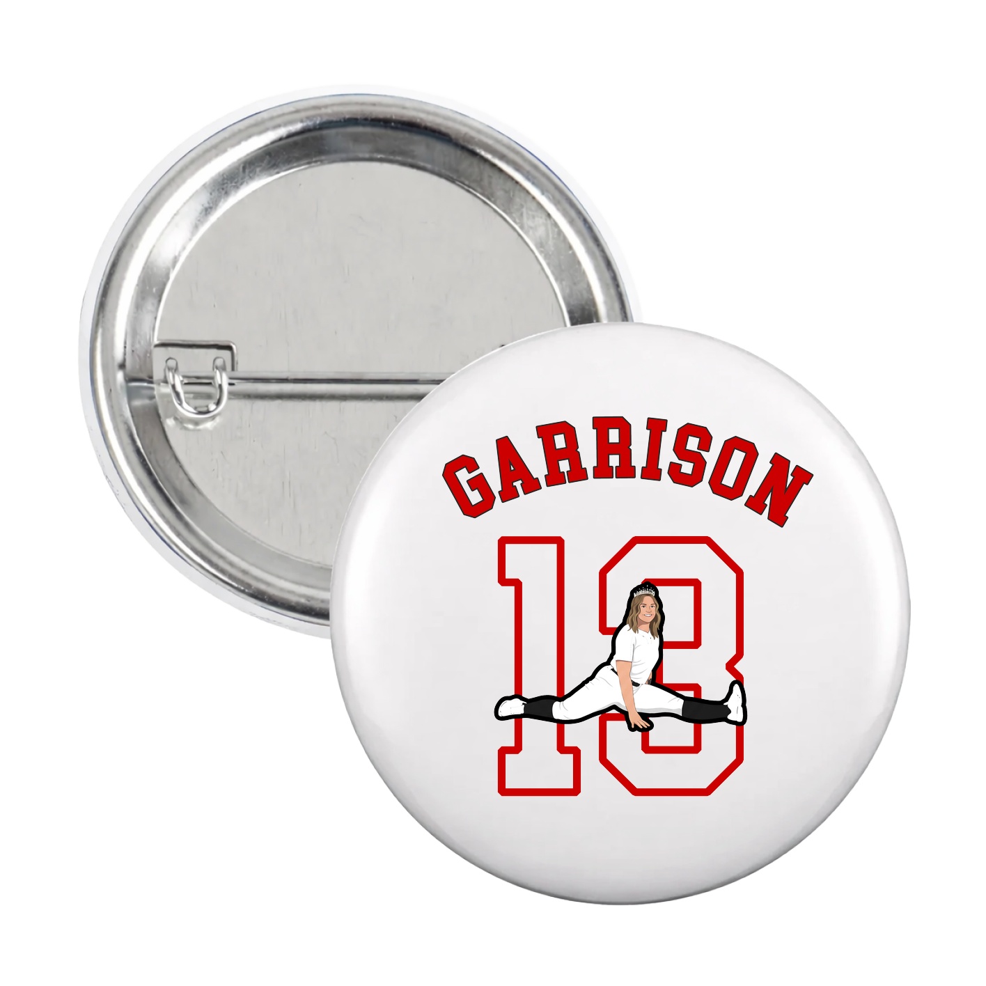 Game Day Button — Shirsey Arch in White