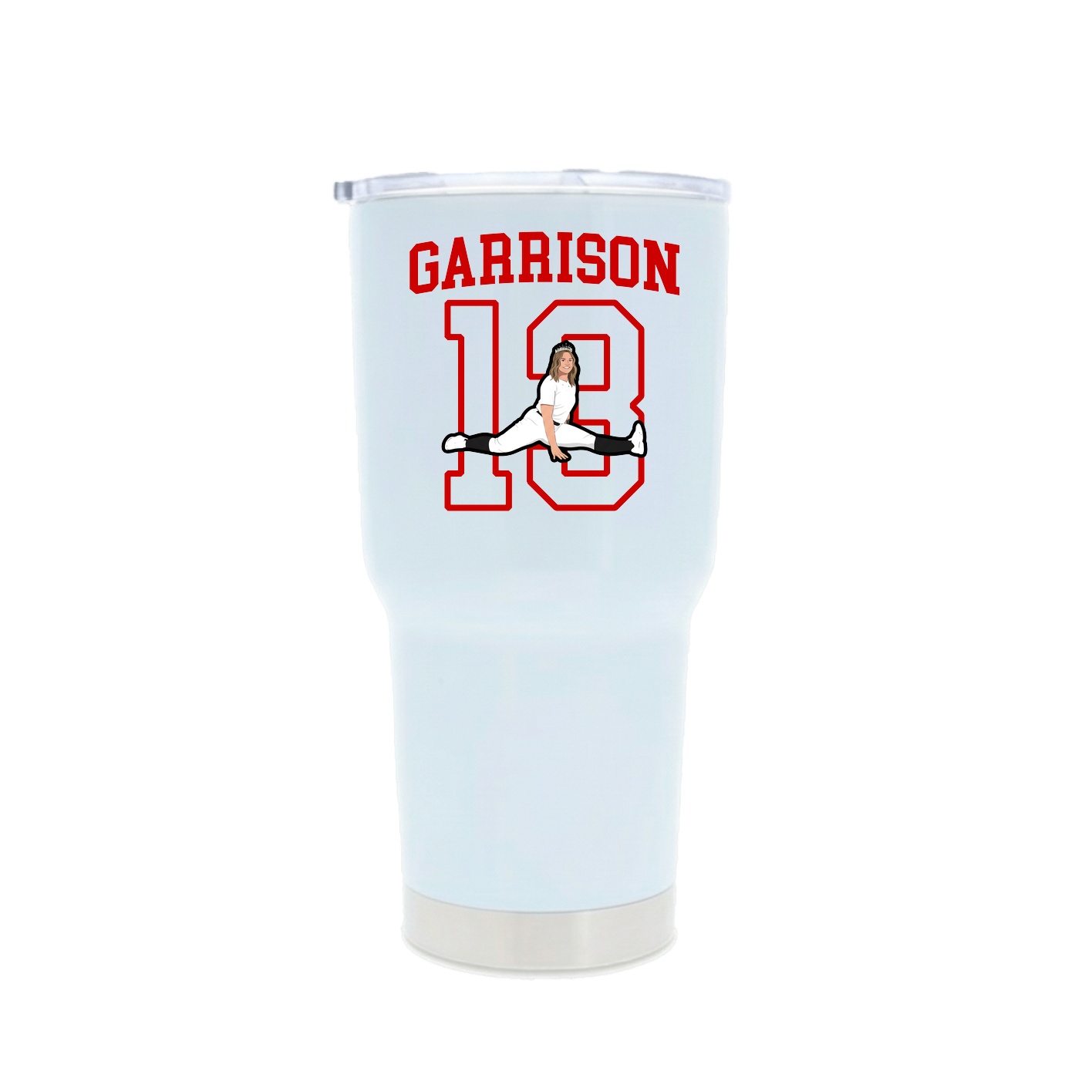 30oz Stainless Steel Tumbler — Shirsey in White