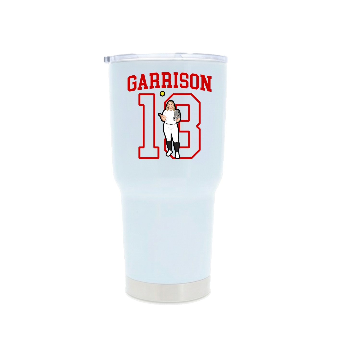 30oz Stainless Steel Tumbler — Shirsey in White