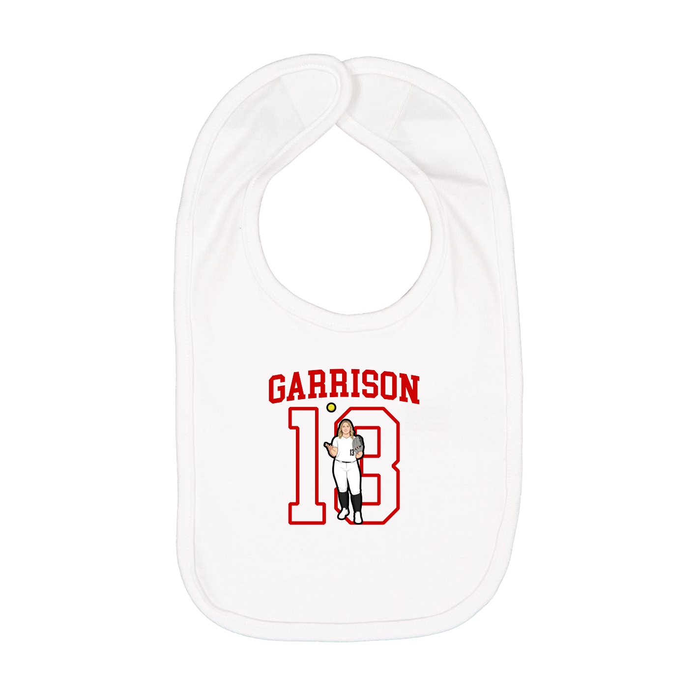 Infant Bib — Shirsey in White