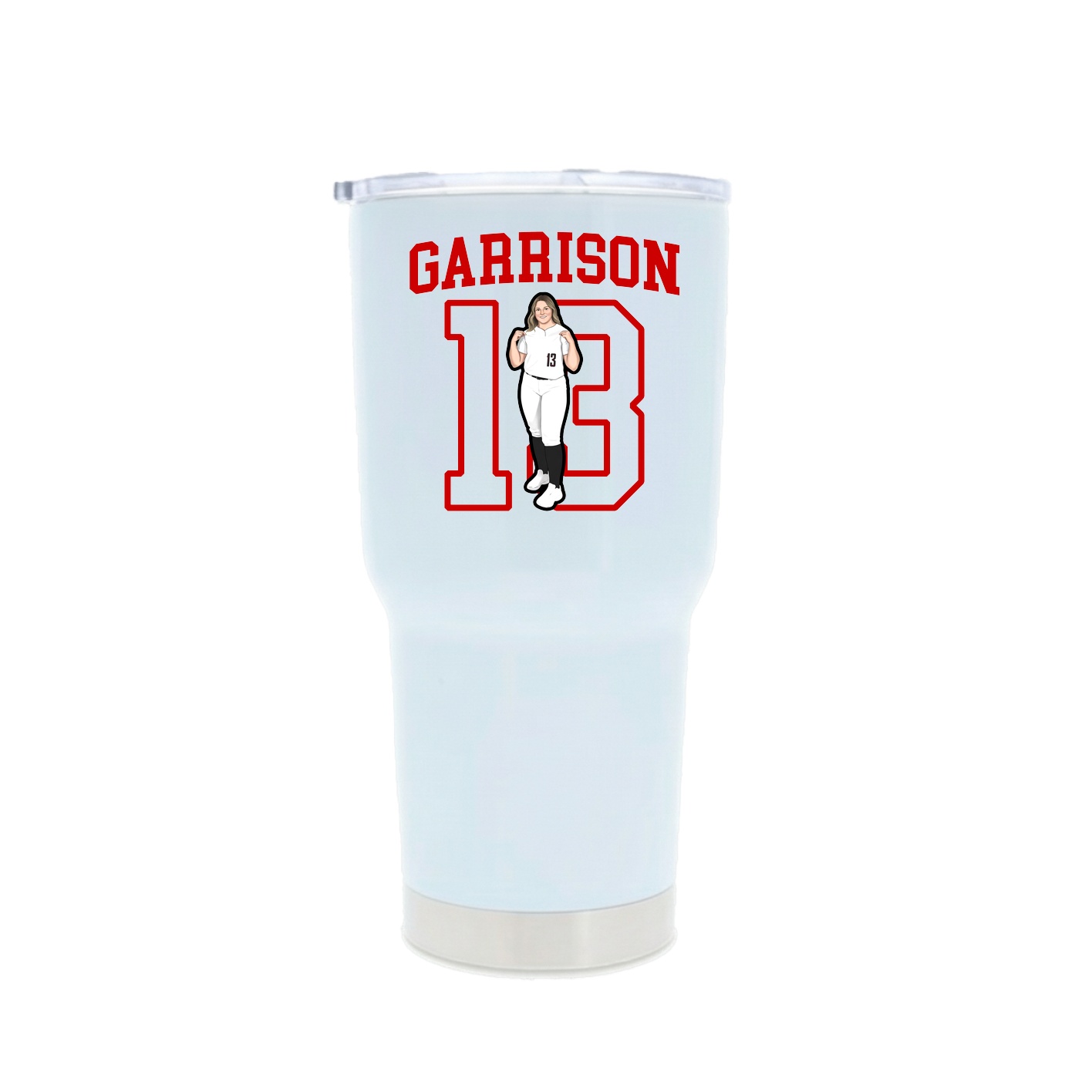 30oz Stainless Steel Tumbler — Shirsey in White