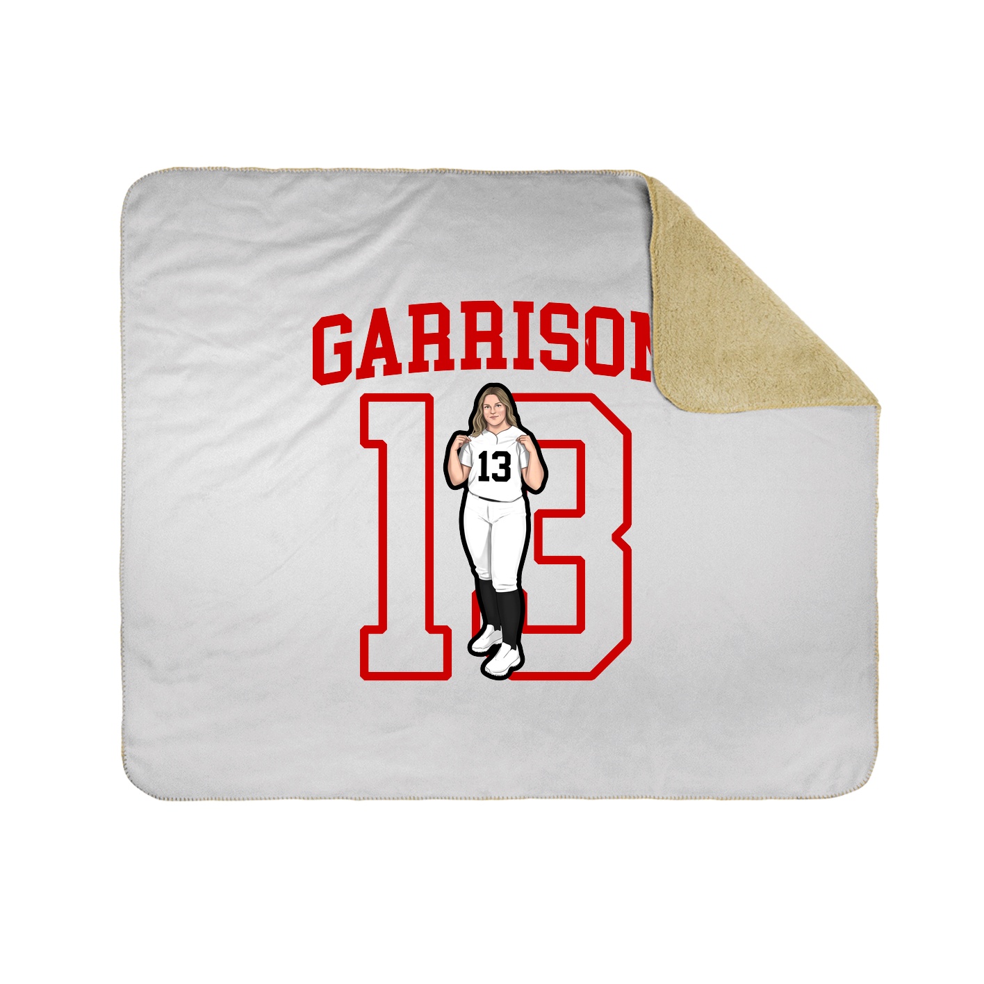 Throw Blanket — Shirsey in White