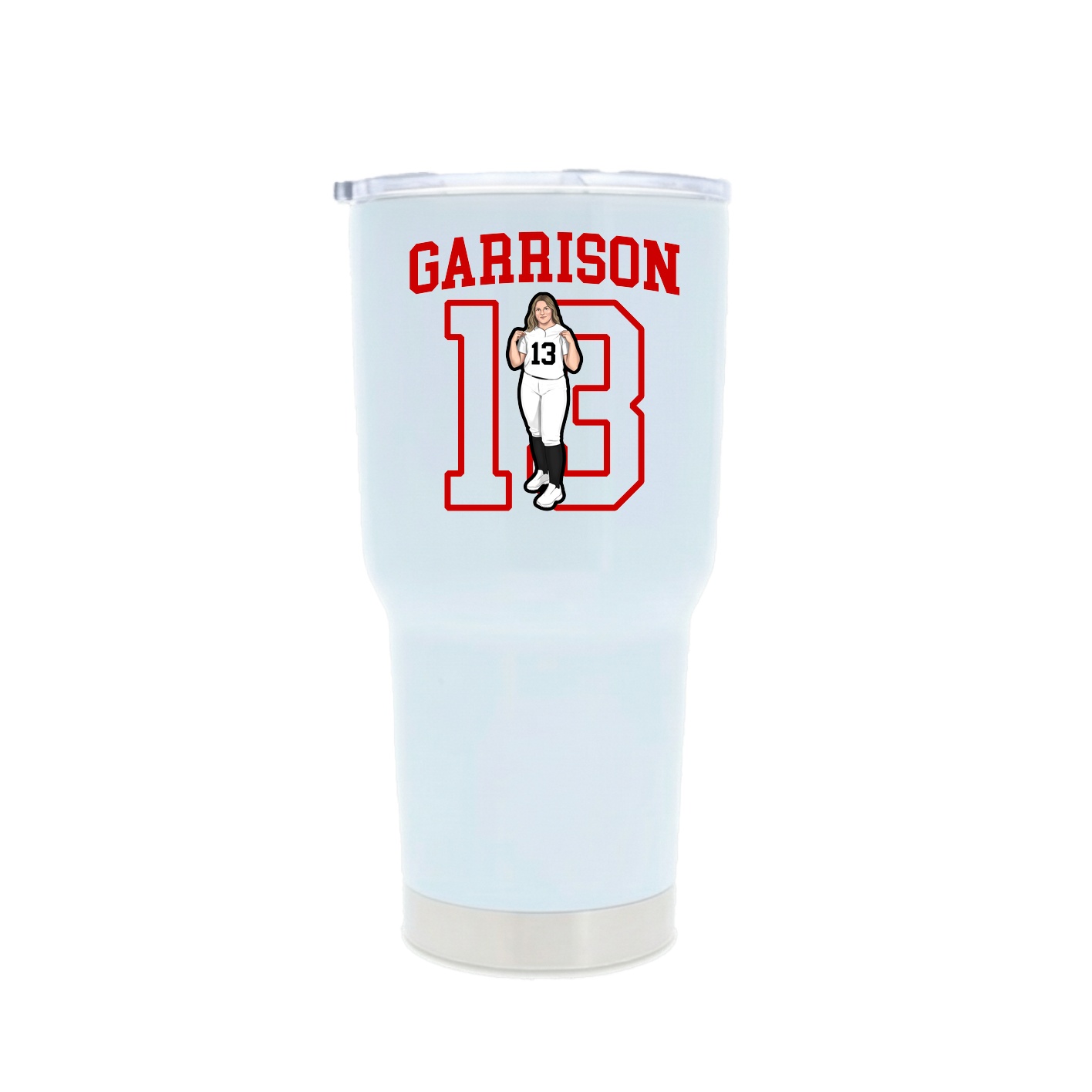 30oz Stainless Steel Tumbler — Shirsey in White