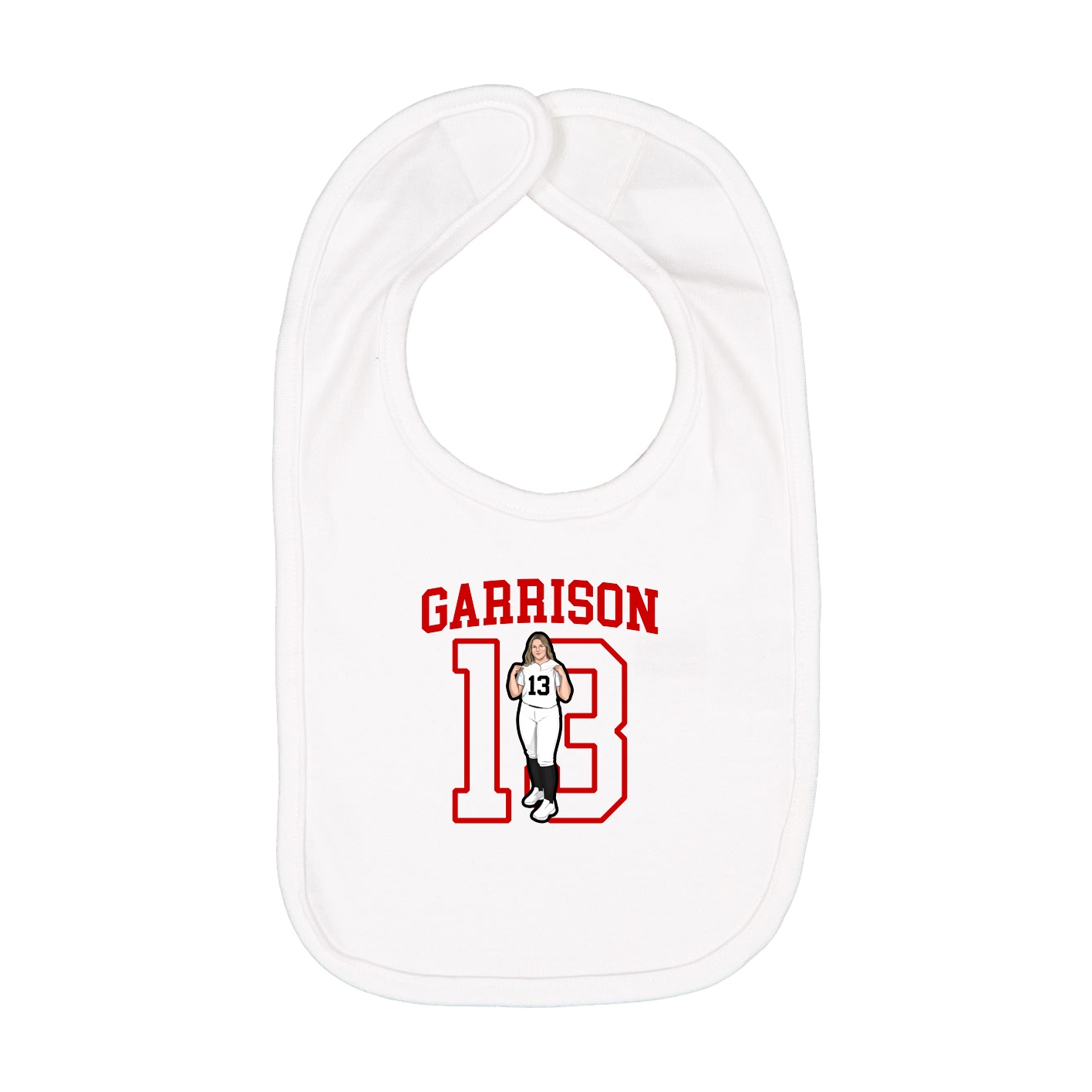 Infant Bib — Shirsey in White