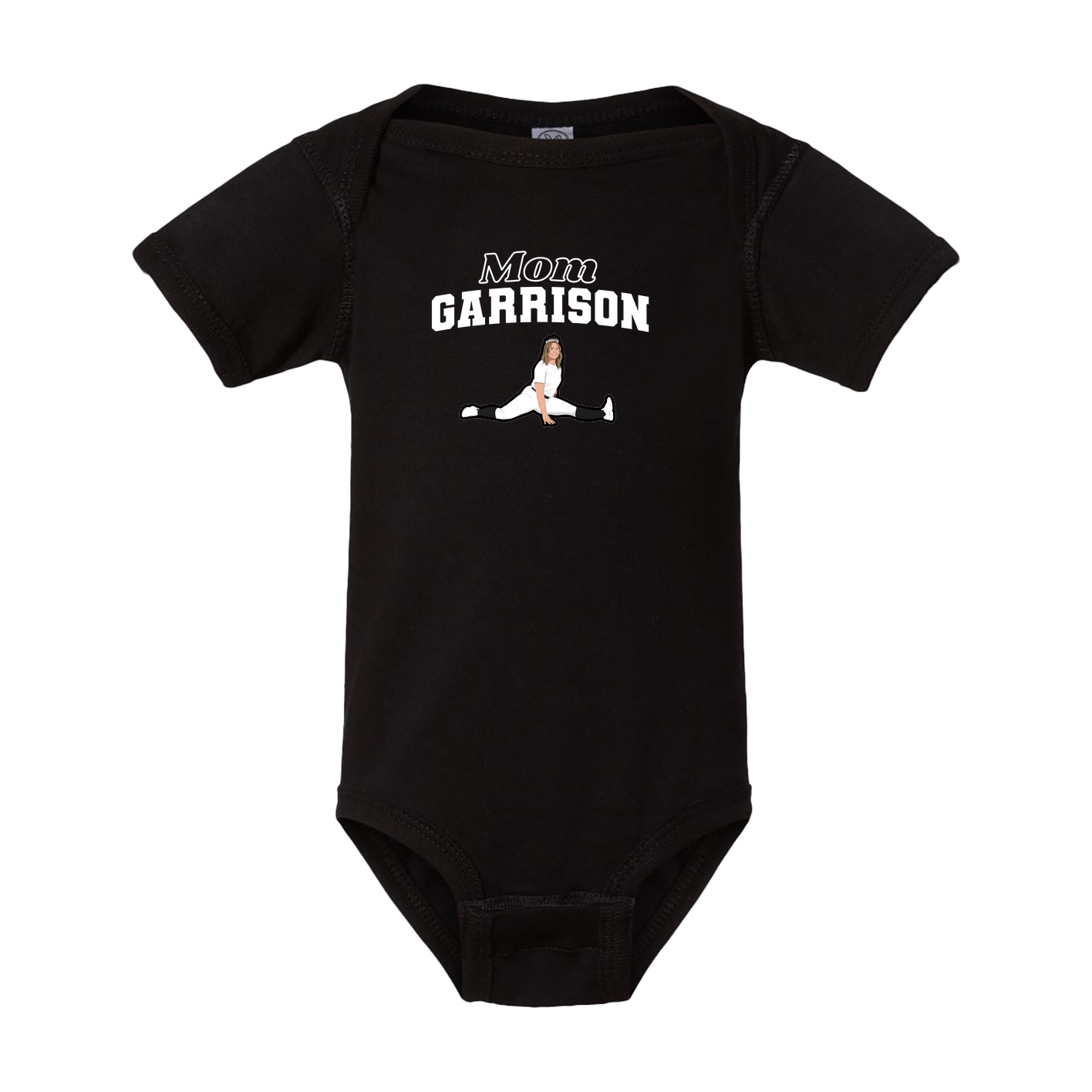 Baby Onesie — Mothers Day Block in Black