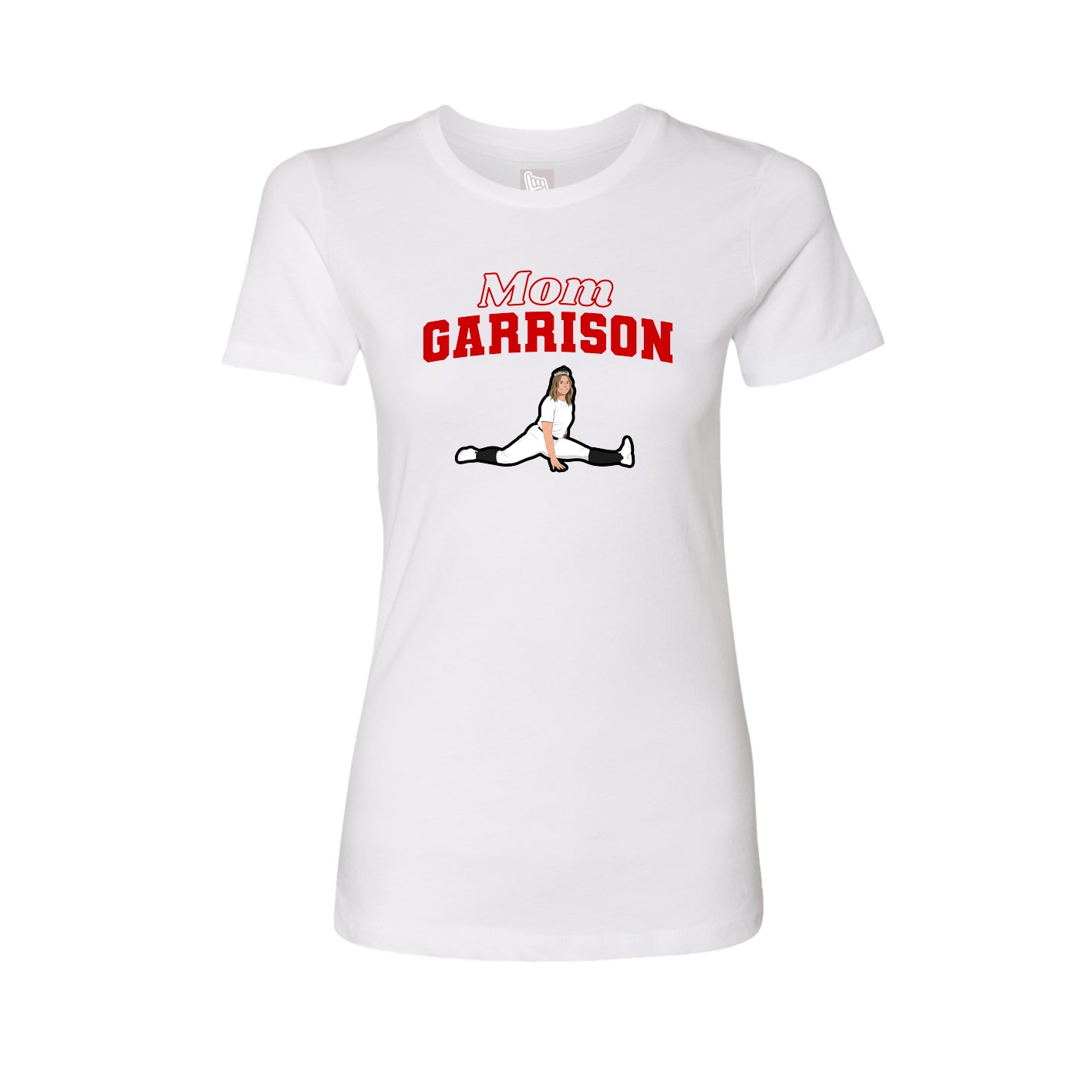 Womens Tee — Mothers Day Block in White