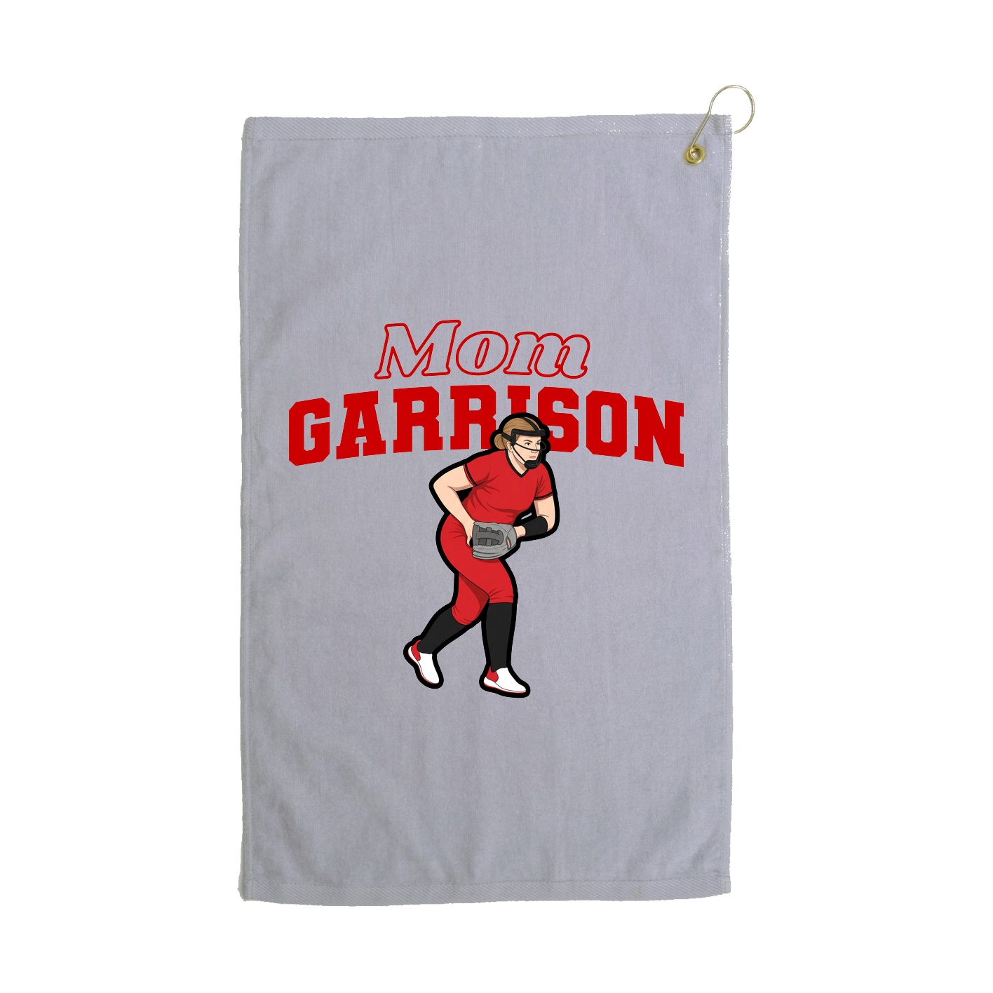 Golf Towel — Mothers Day Block in Grey