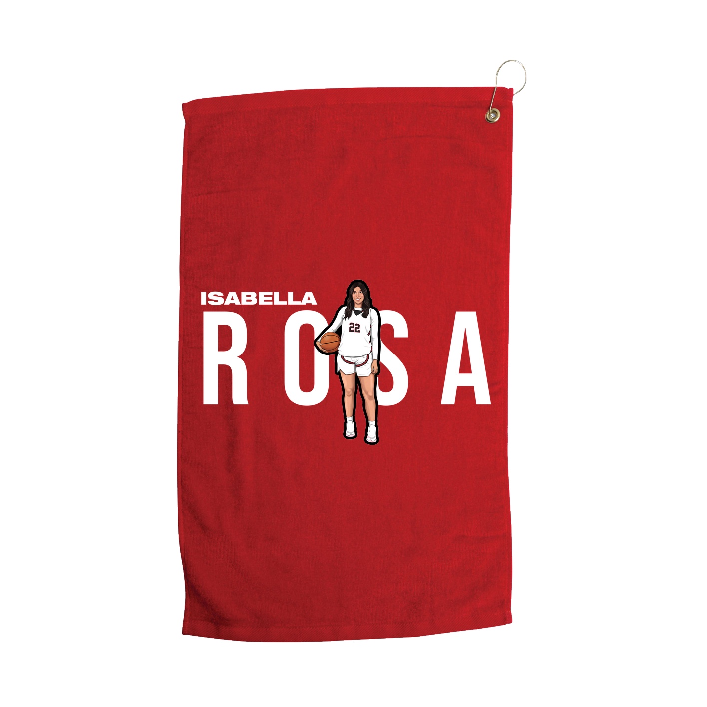 Golf Towel — Player Name in Red