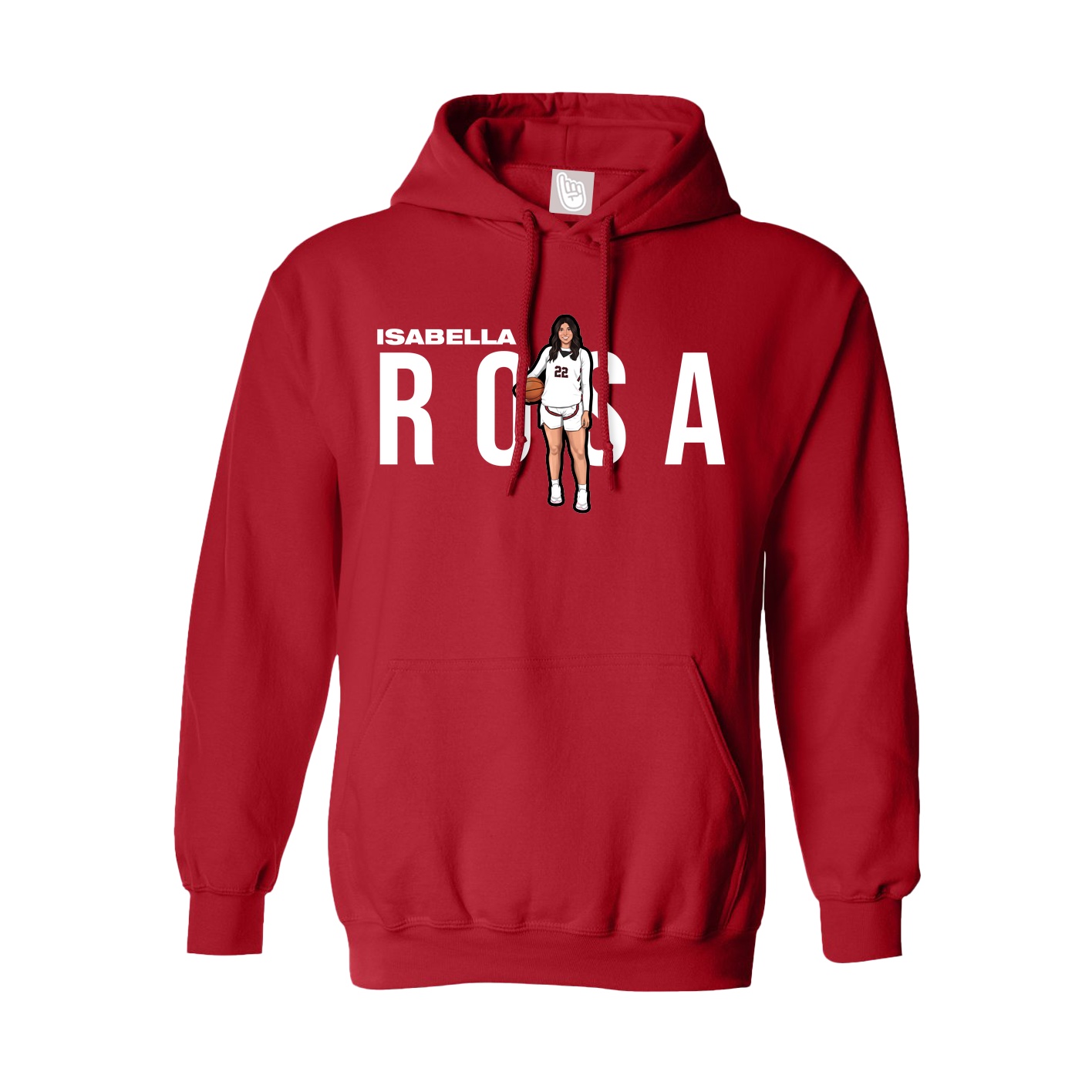 Hoodie — Player Name in Red