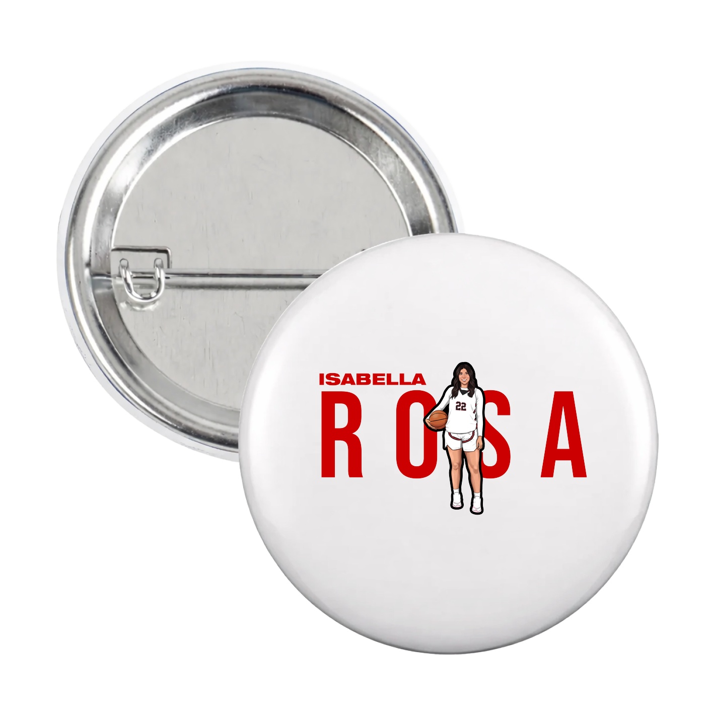 Game Day Button — Player Name in White