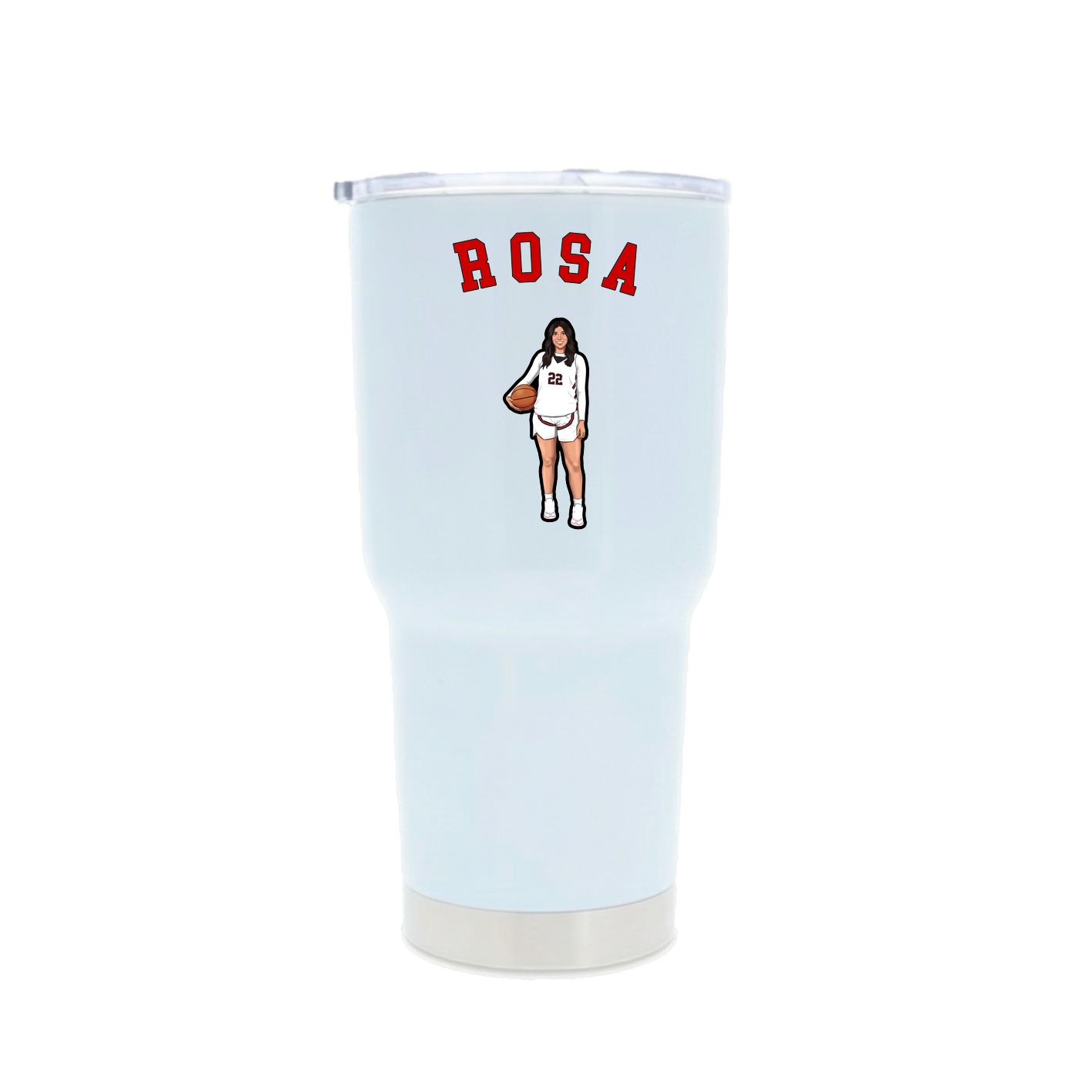 30oz Stainless Steel Tumbler — Shirsey Arch in White