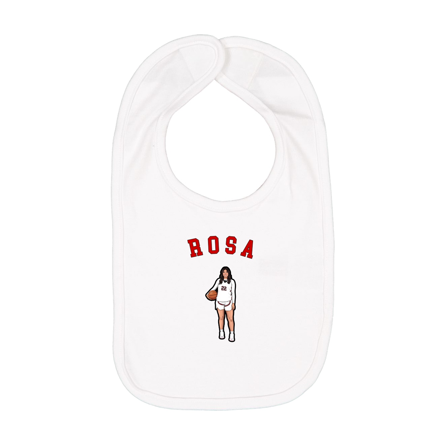 Infant Bib — Shirsey Arch in White